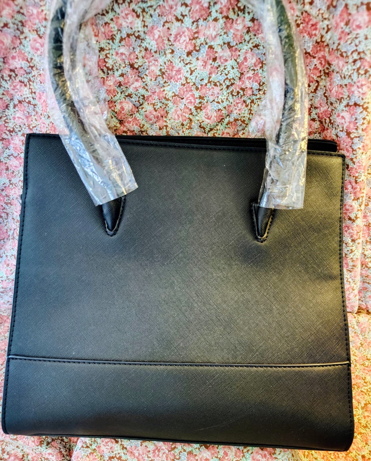 Trina Turk Black Vegan Leather Tote Bag, Crossbody, NWT $148 - Thumbnail 3