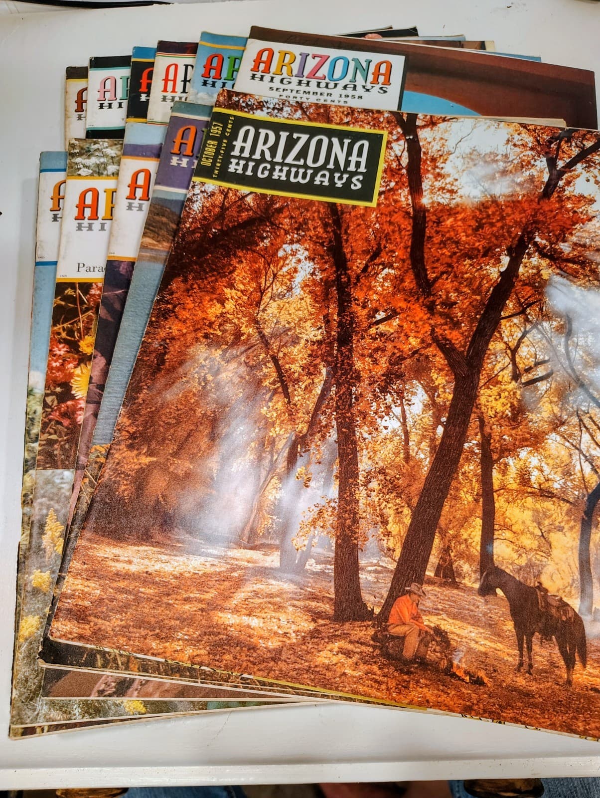 1957-1958 Arizona Highways Collection, 11 Total Issues, EUC For Age