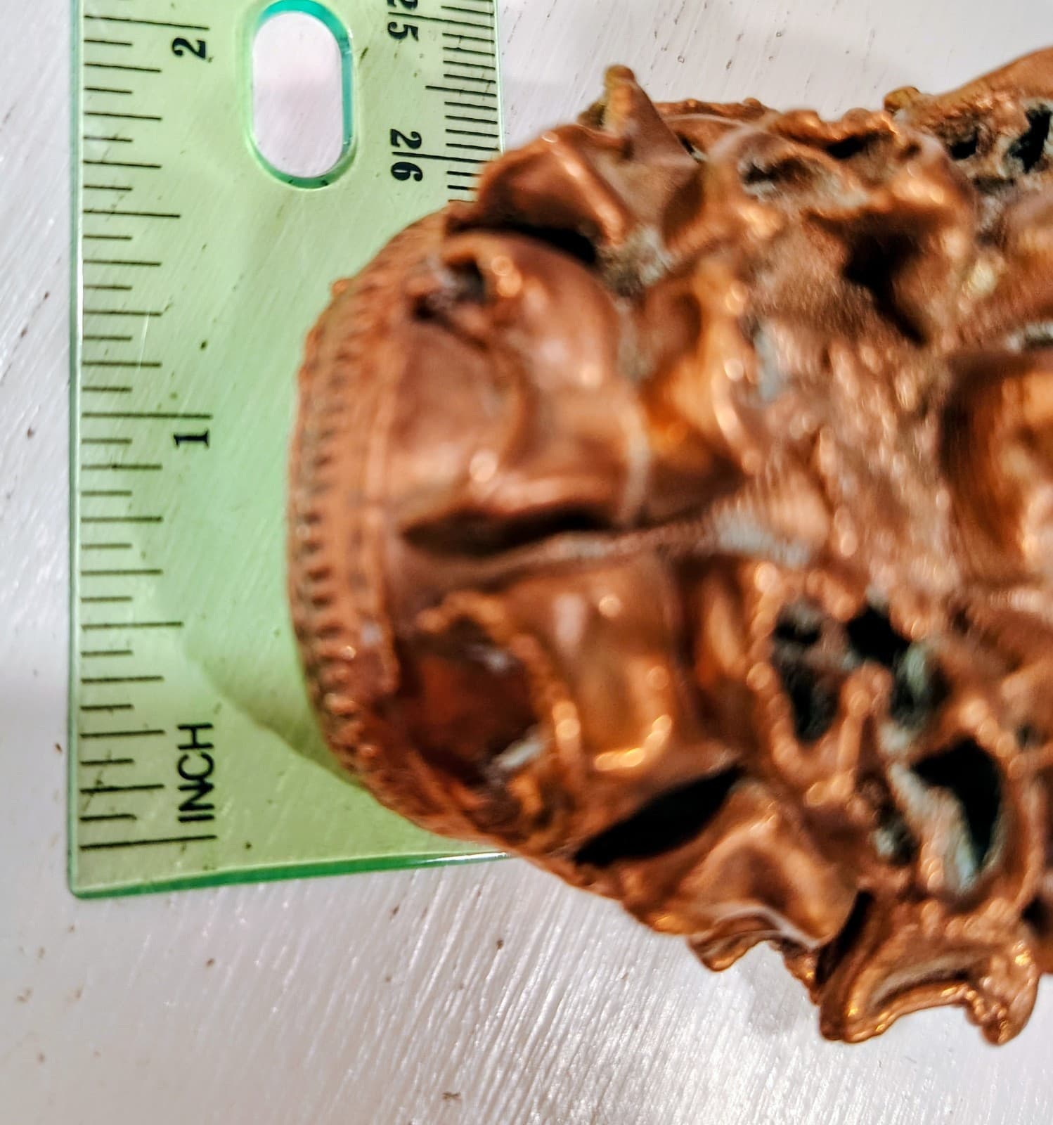 Vintage 1930-1940 Copper Plated Ruffled Baby Shoe - Thumbnail 10