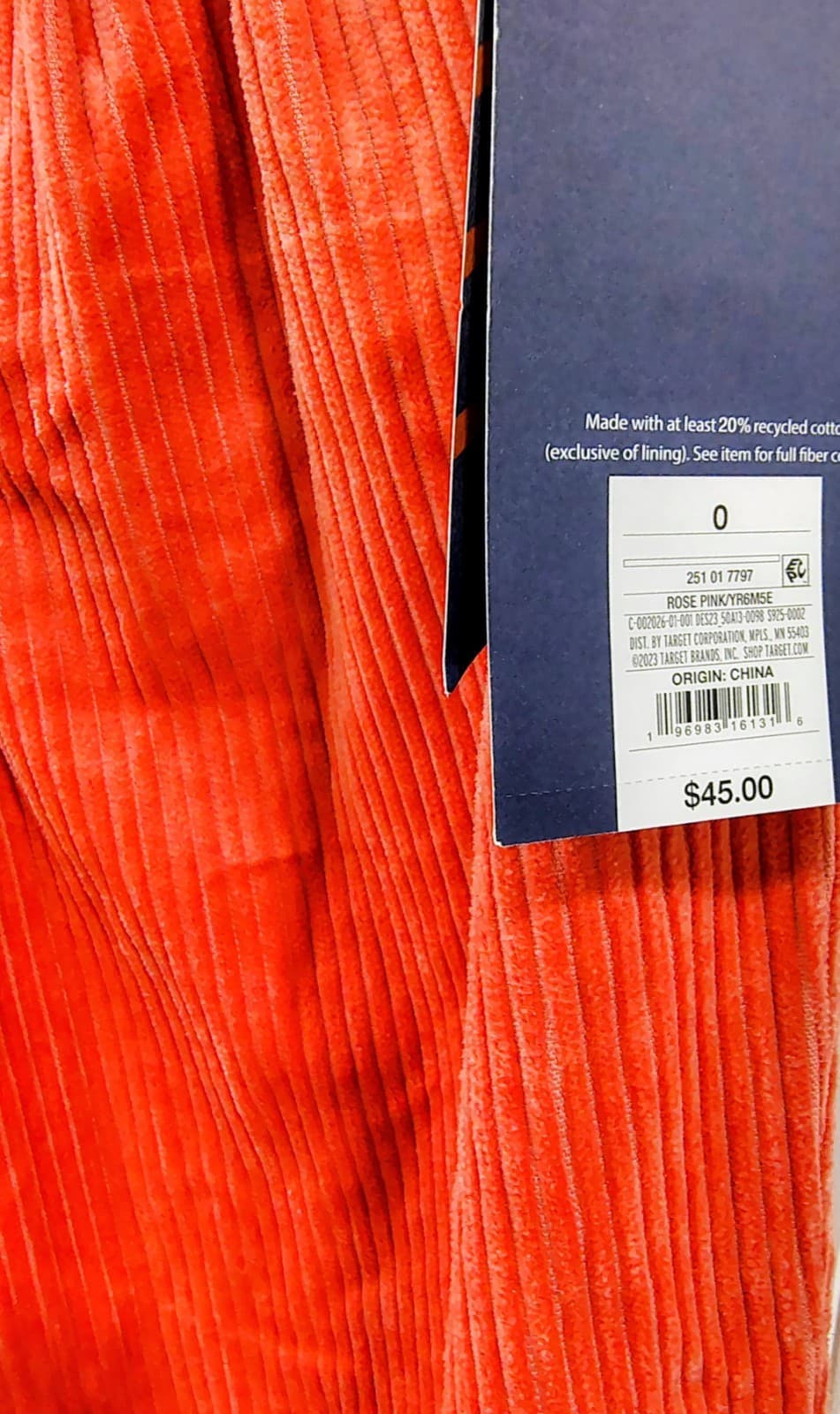 Rowing Blazer Target Women's Rose Corduroy Straight Leg Pants Size 00 NWT $45 - Thumbnail 3