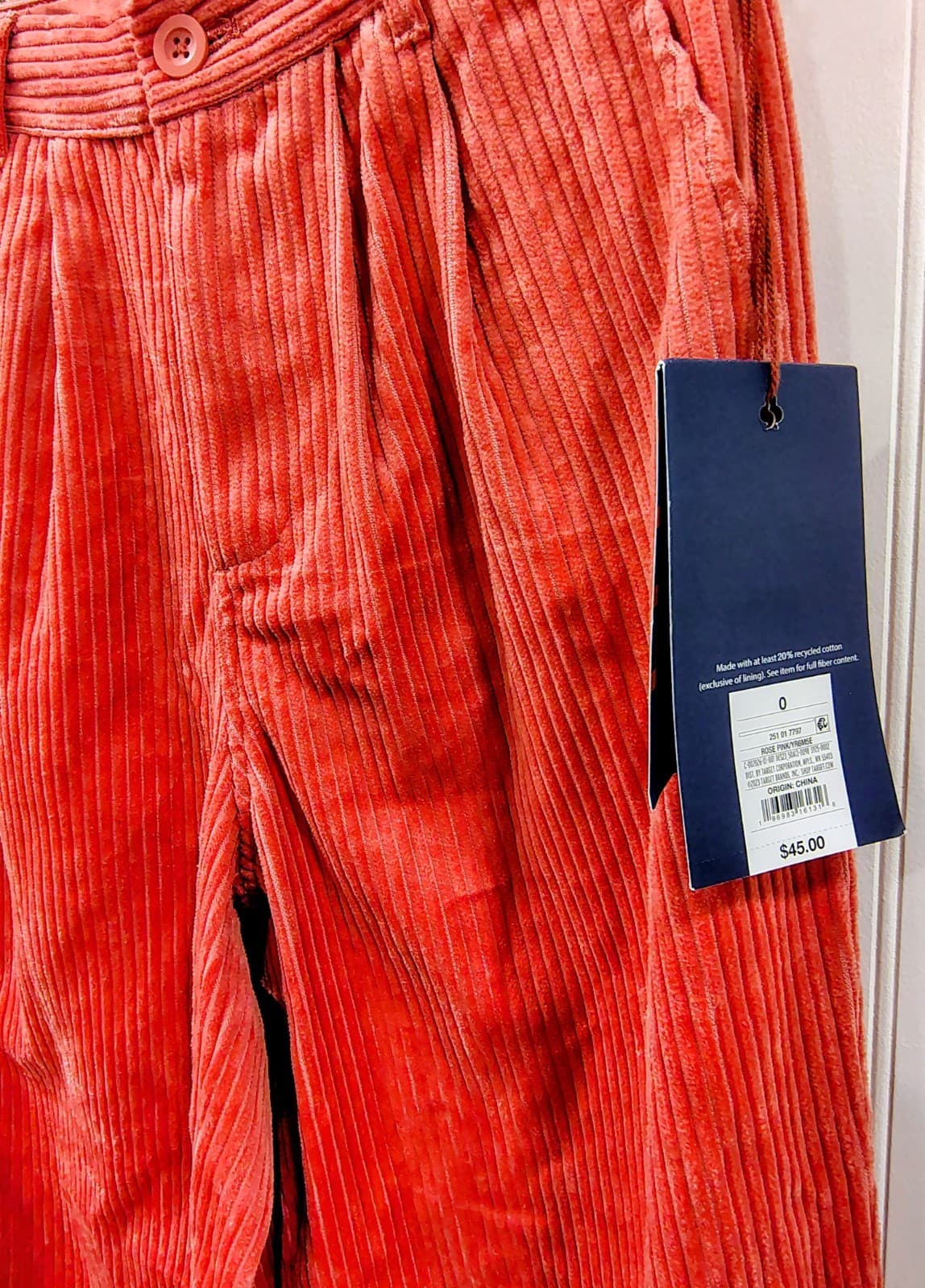 Rowing Blazer Target Women's Rose Corduroy Straight Leg Pants Size 00 NWT $45 - Thumbnail 2