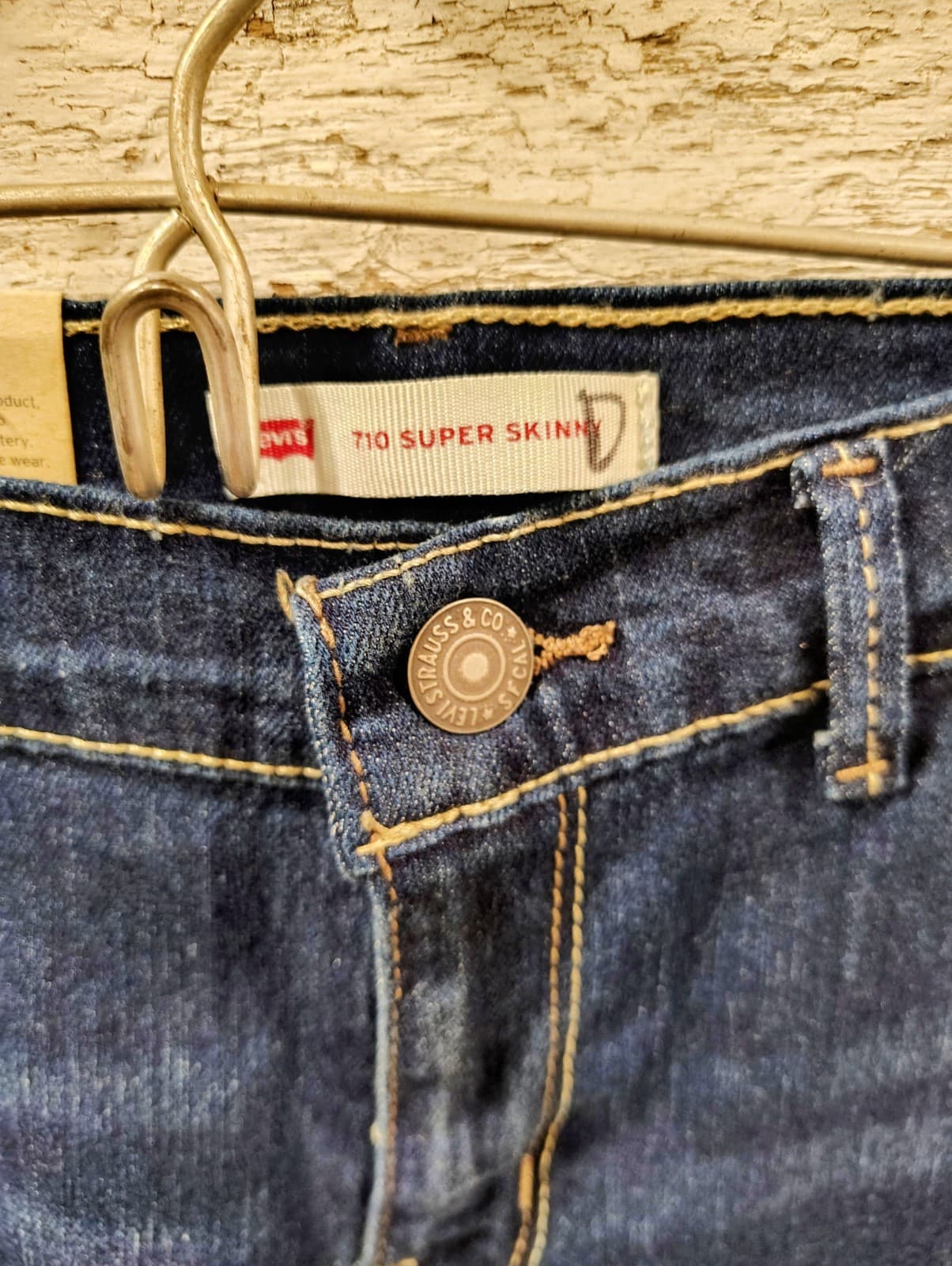 Levis 710 Jeans Womens 16R Blue Super Skinny Leg Denim Dark Wash Stretch $98 - Thumbnail 4