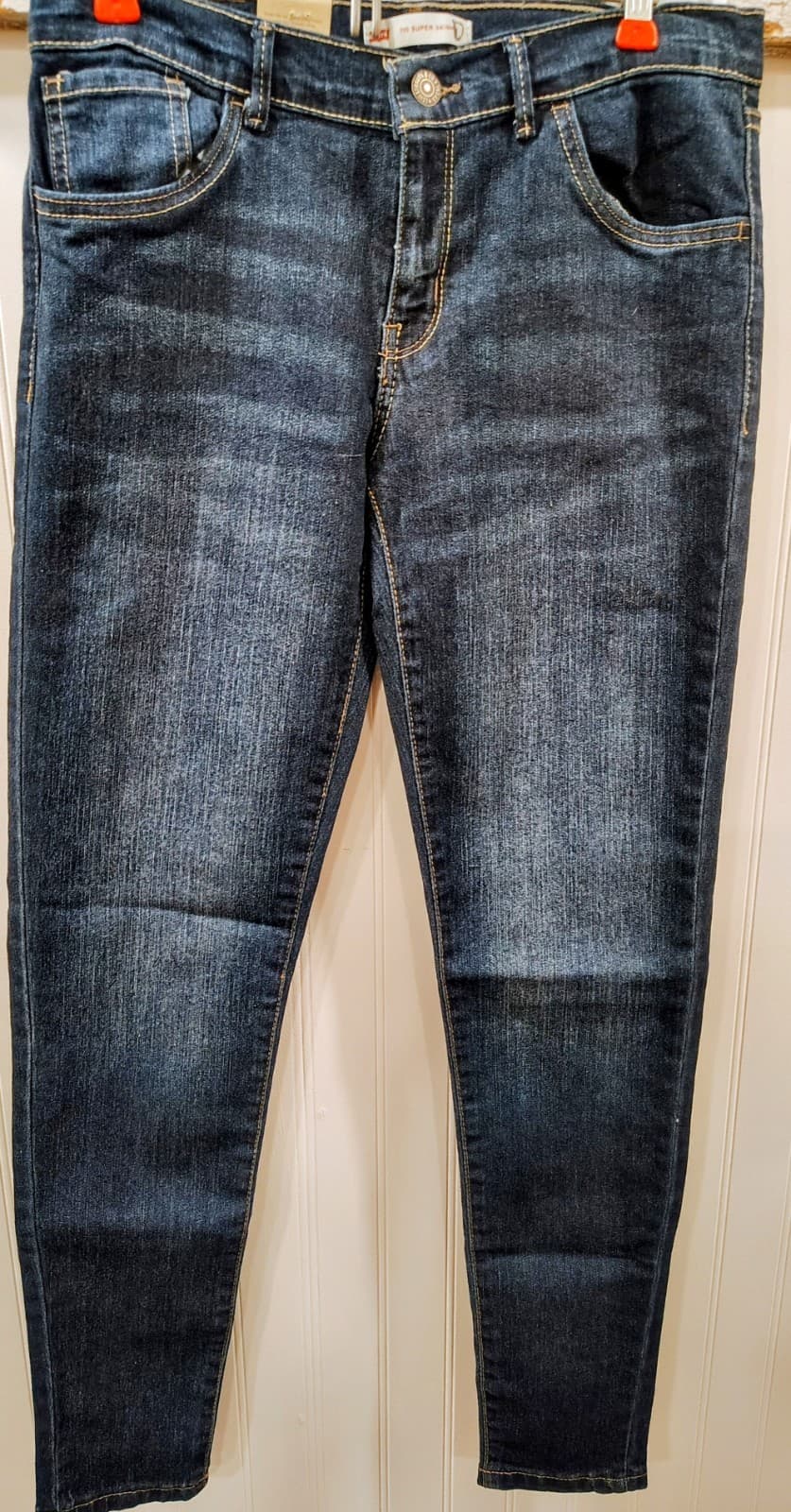 Levis 710 Jeans Womens 16R Blue Super Skinny Leg Denim Dark Wash Stretch $98