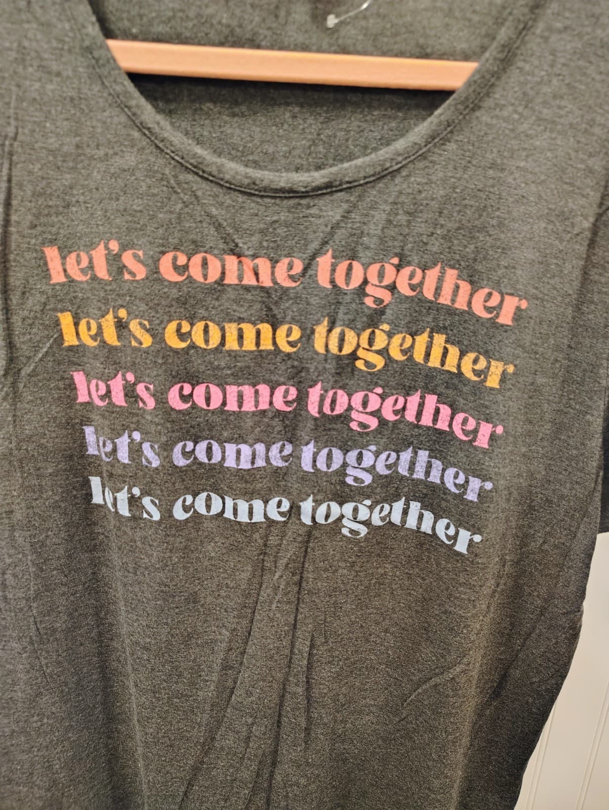 Maurices Let’s Come Together Graphic T-Shirt Rainbow Grey XL - Thumbnail 2