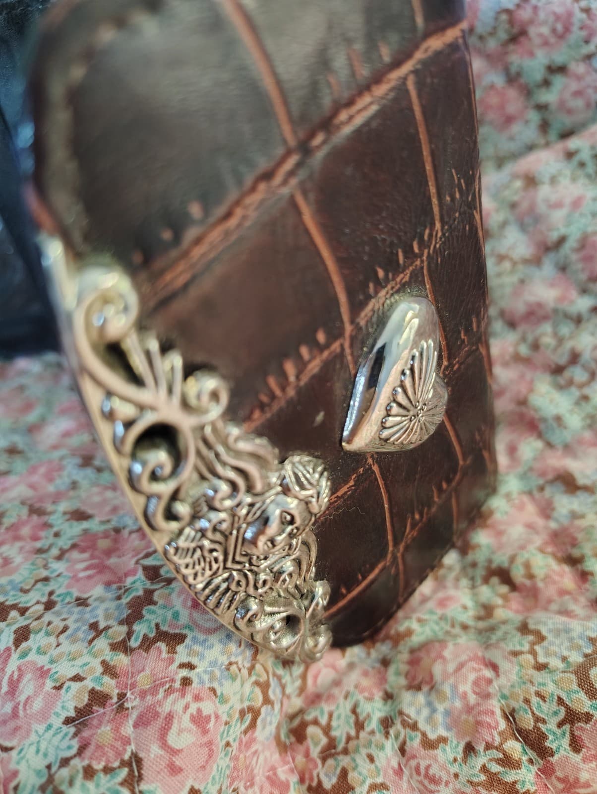 Vintage women's bifold wallet Silver Angel Heart - Thumbnail 8