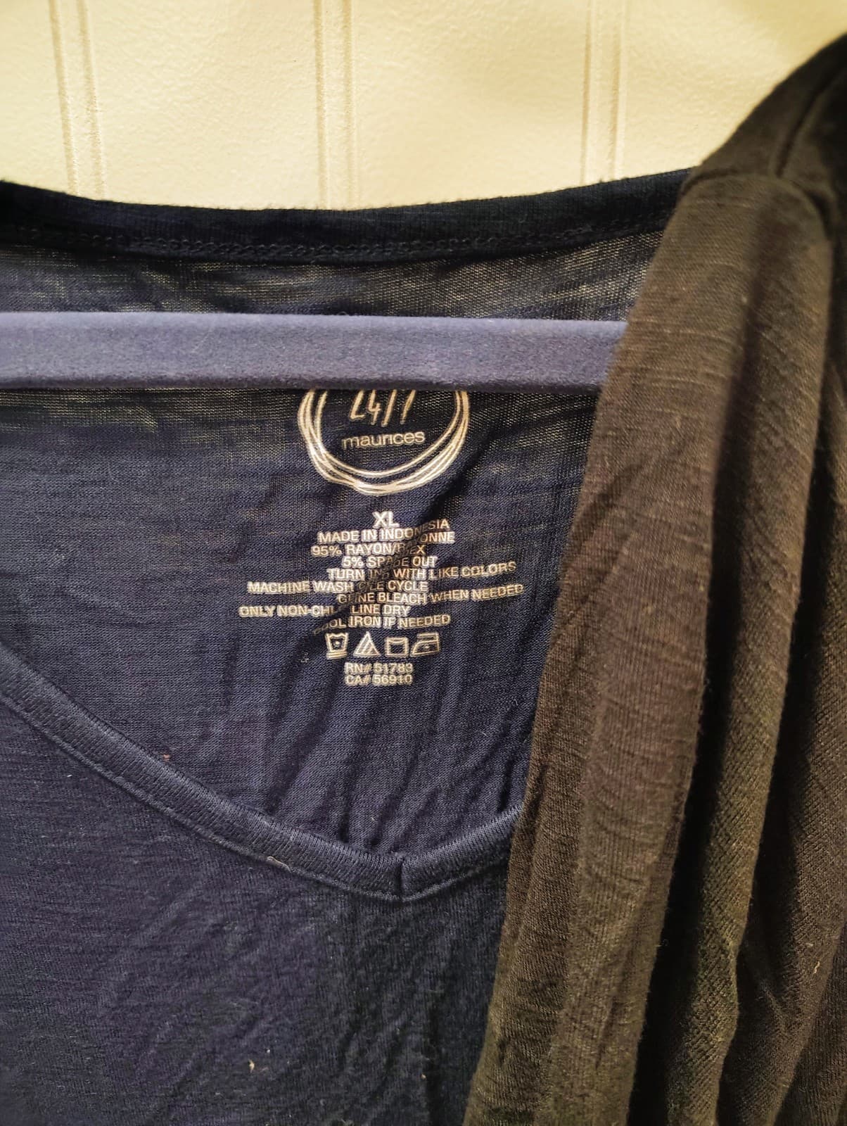 Bundle Of 2 Maurices 24/7 Shirts, Both XL, EUC, Blue, Brown - Thumbnail 3
