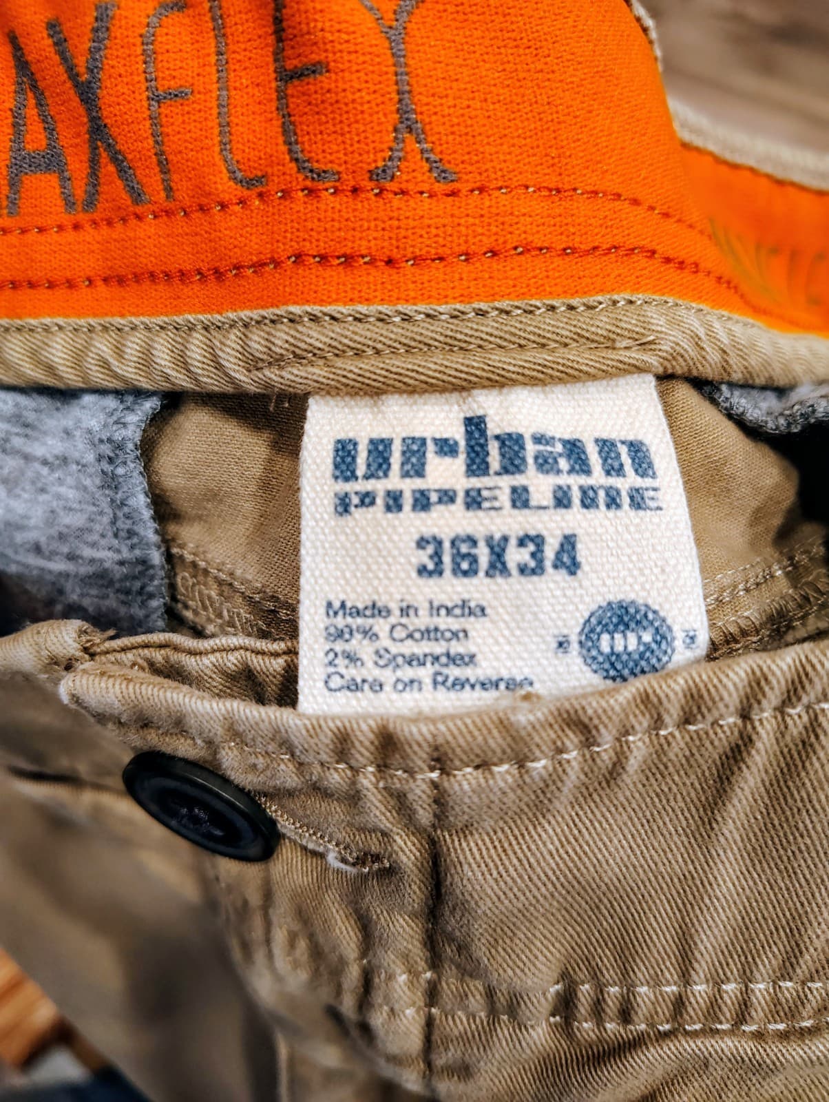 Urban Pipeline Khaki Tan Beige Pants (Men 36x34) Casual Outdoor Beach MAX FLEX - Thumbnail 4