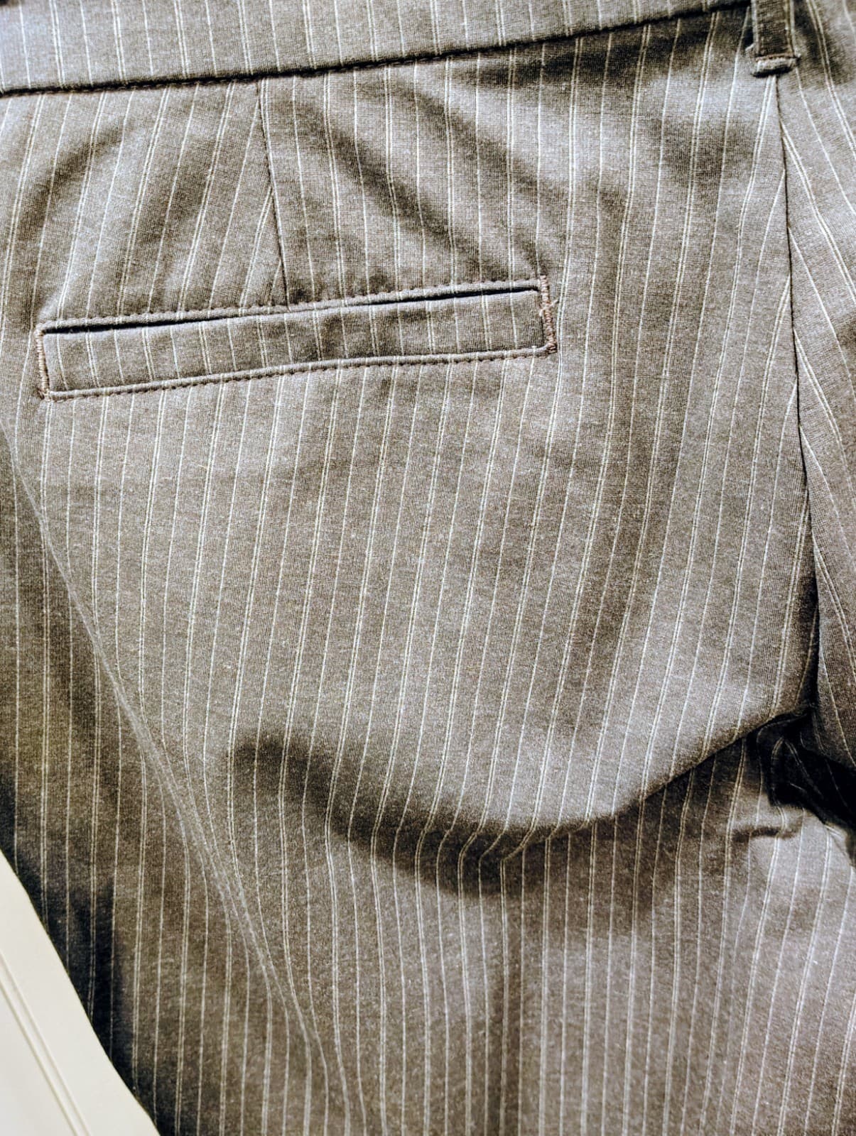 Lee Women's Flex Motion Charcoal Pinstripe Dress Pants, Size 20W EUC - Thumbnail 5
