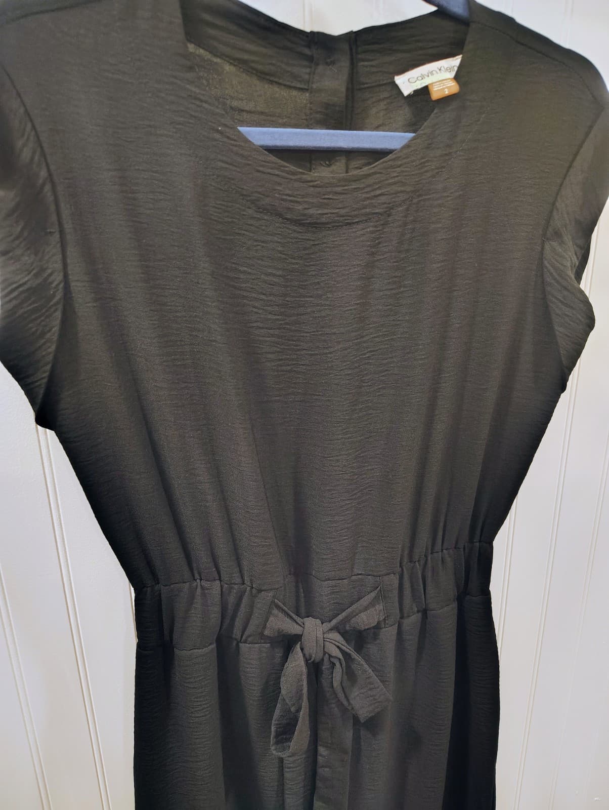Calvin Klein Black Dress Romper, Pants, Belted Waist, Women's Size 4 - Thumbnail 10