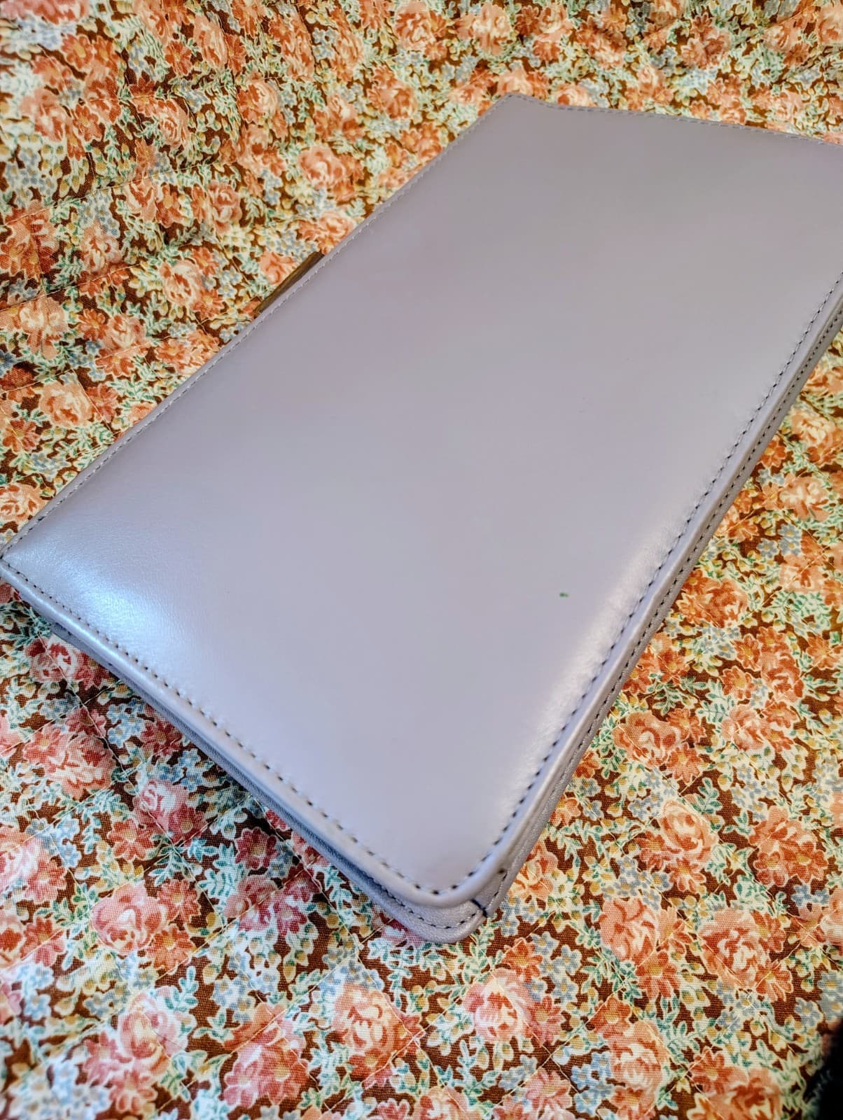 Giani Bernini Lavender Nappa Leather Clutch, Silver Clasp - Thumbnail 3