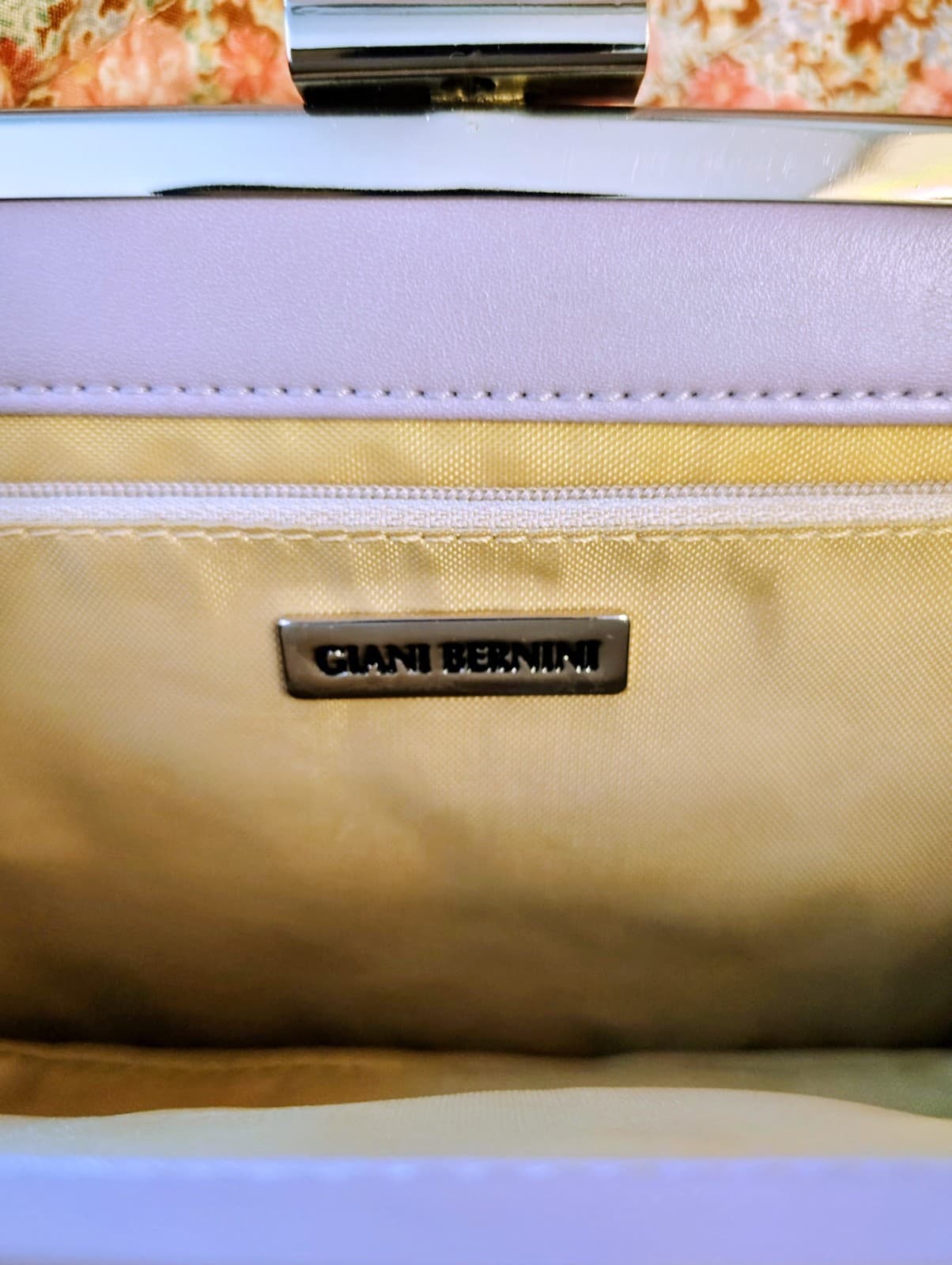 Giani Bernini Lavender Nappa Leather Clutch, Silver Clasp - Thumbnail 6