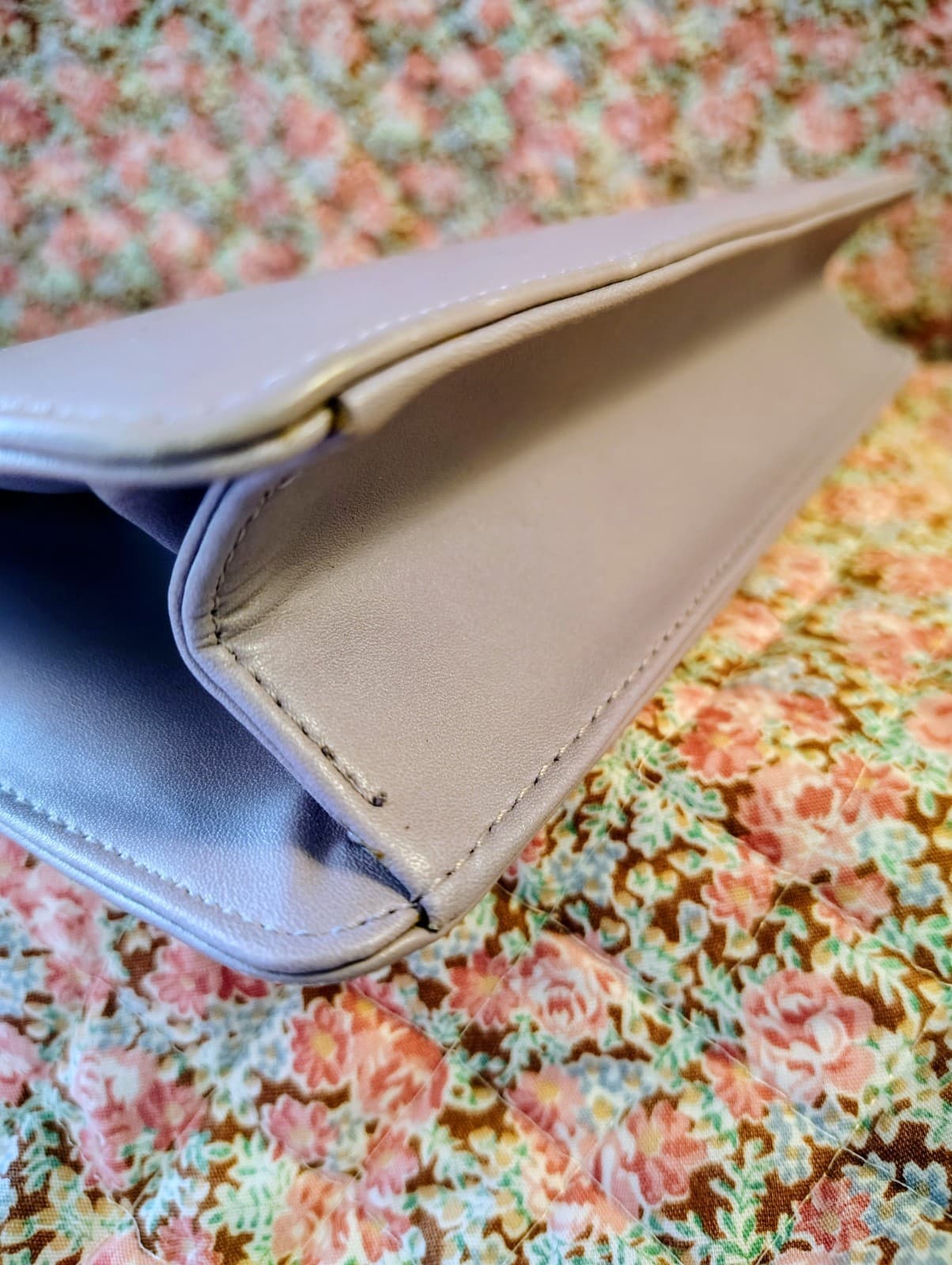 Giani Bernini Lavender Nappa Leather Clutch, Silver Clasp - Thumbnail 4