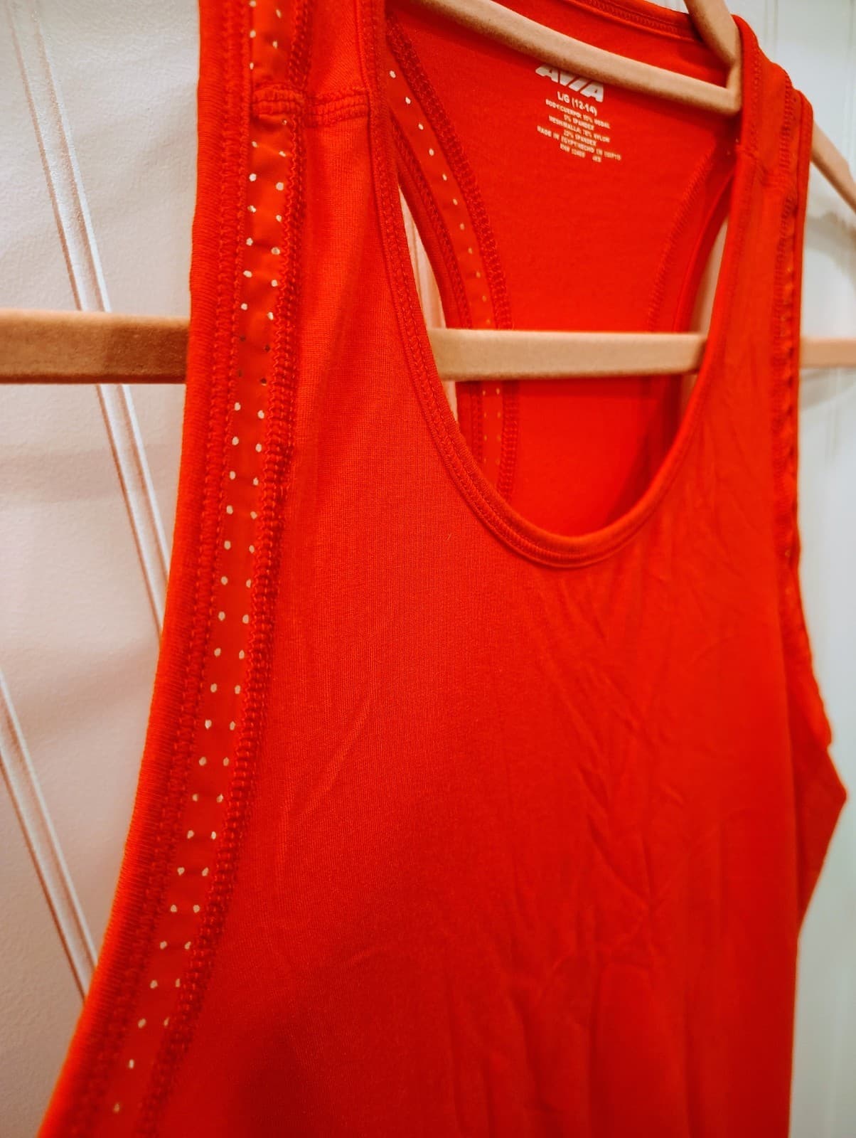 Avia Racerback Workout Tank Top Women's Large, Orange - Thumbnail 2