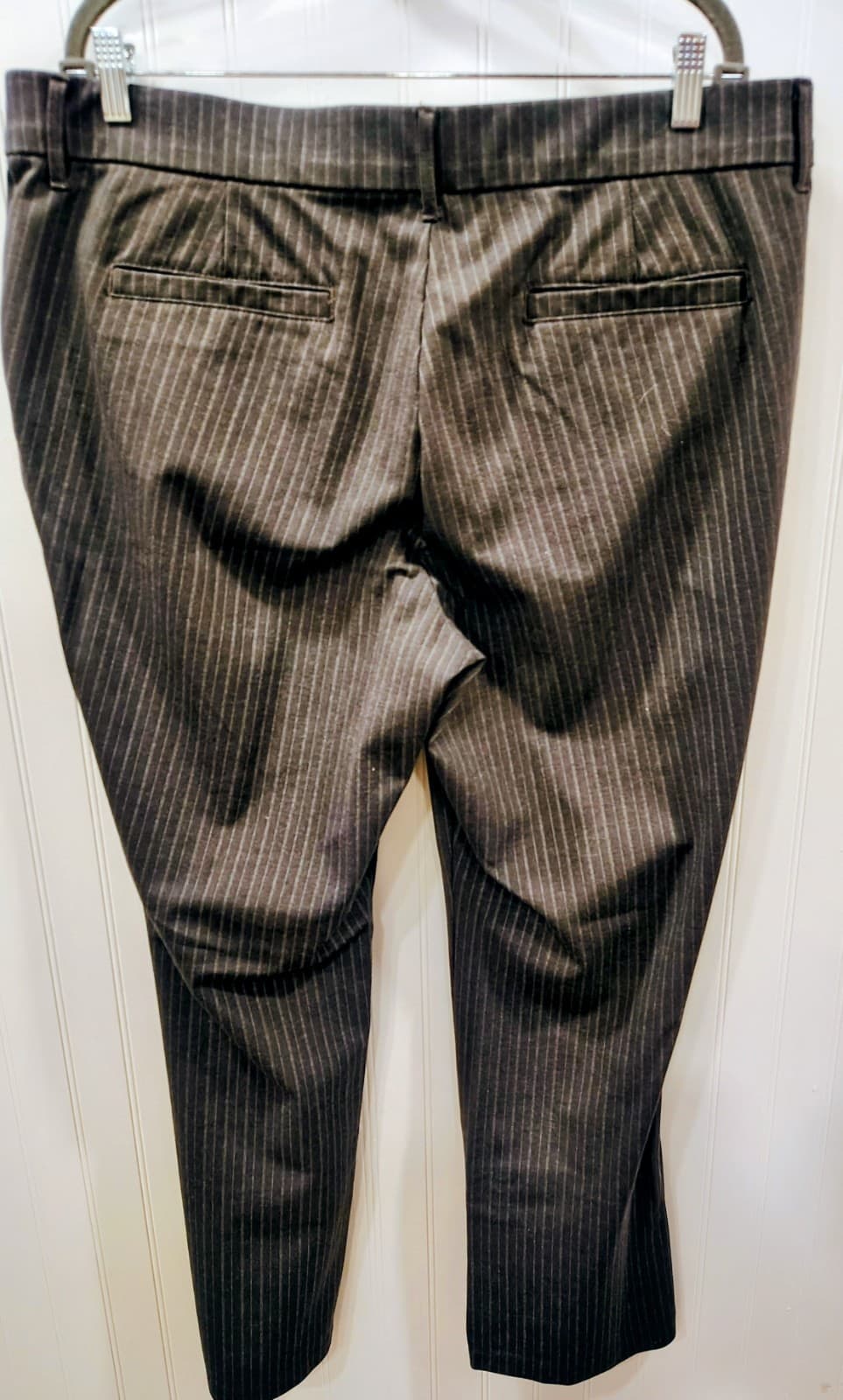 Lee Women's Flex Motion Charcoal Pinstripe Dress Pants, Size 20W EUC - Thumbnail 4
