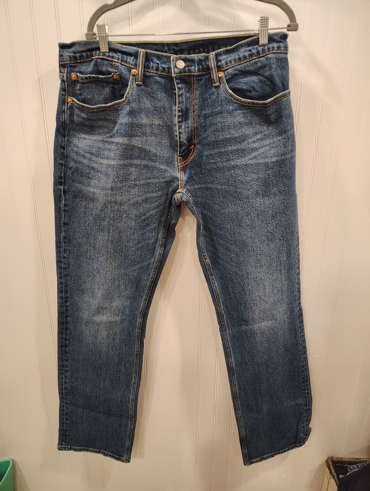 Levi's 559 Relaxed Fit Jeans Men’s 36x34 Blue Denim Distressed Straight Leg EUC - Thumbnail 10