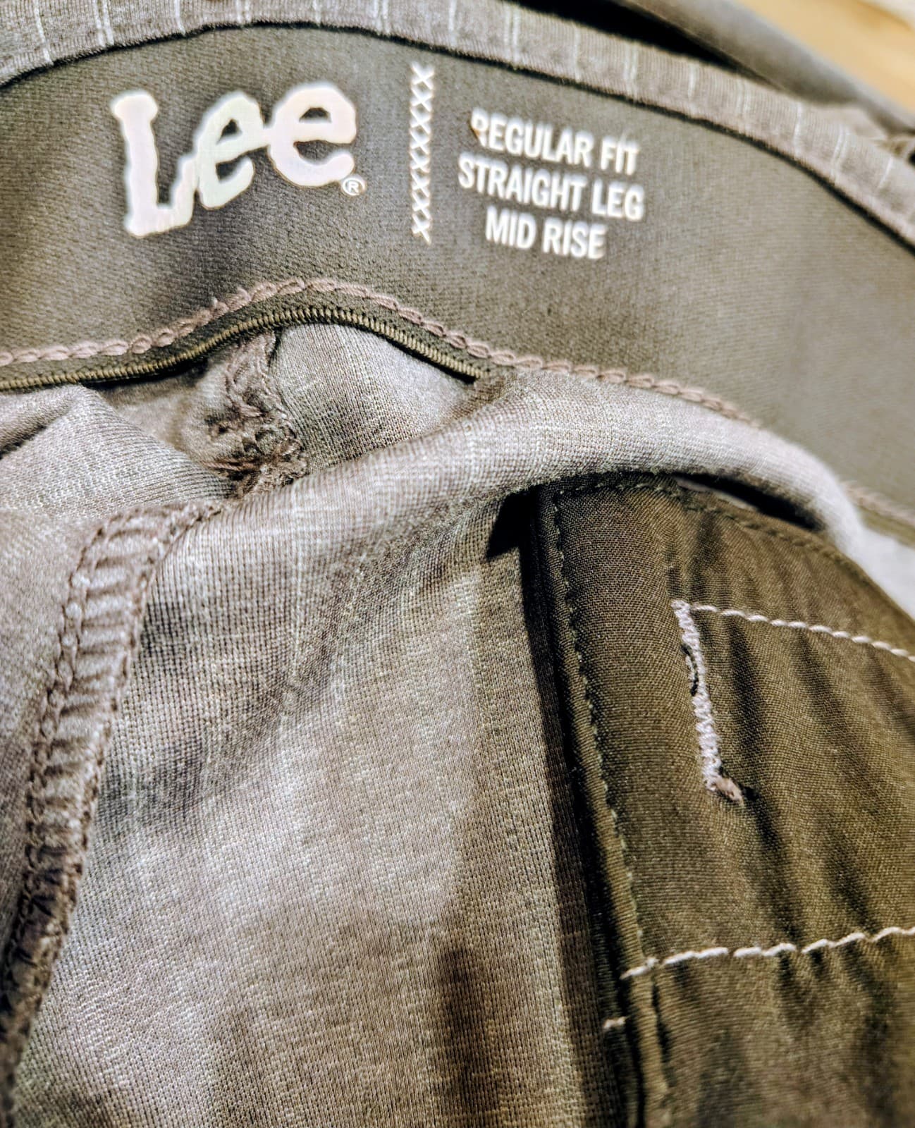 Lee Women's Flex Motion Charcoal Pinstripe Dress Pants, Size 20W EUC - Thumbnail 6