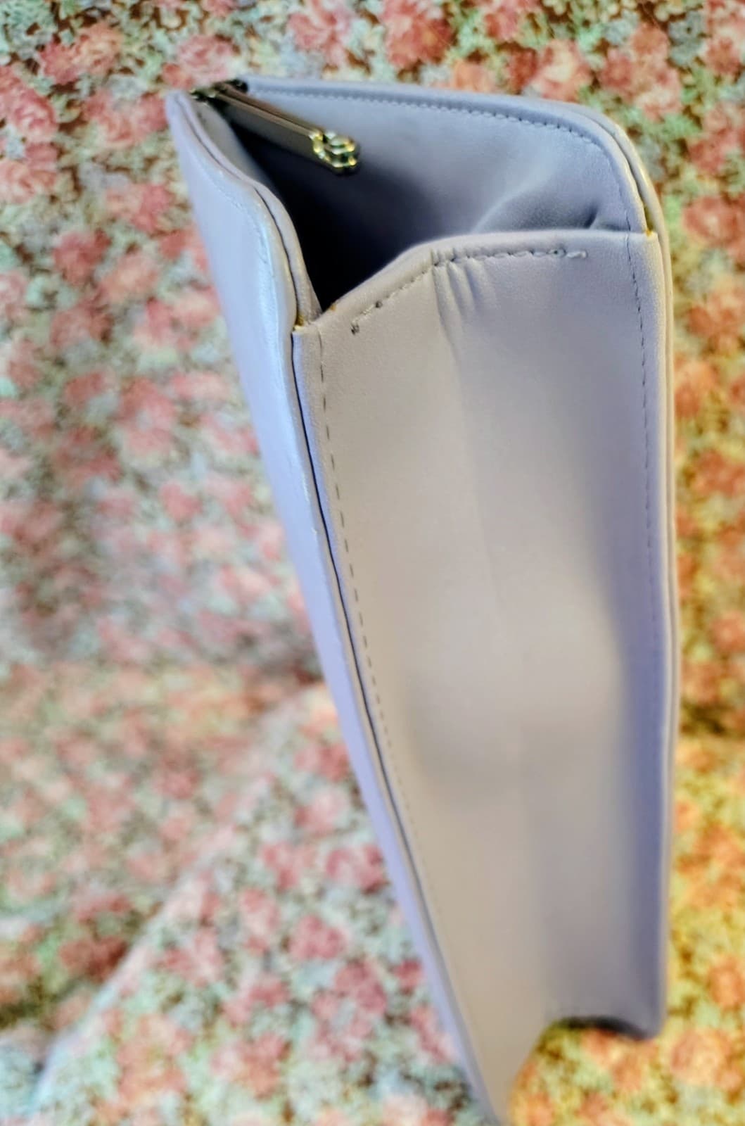 Giani Bernini Lavender Nappa Leather Clutch, Silver Clasp - Thumbnail 11
