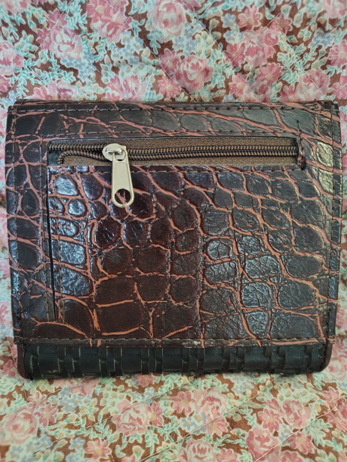 Vintage women's bifold wallet Silver Angel Heart - Thumbnail 6