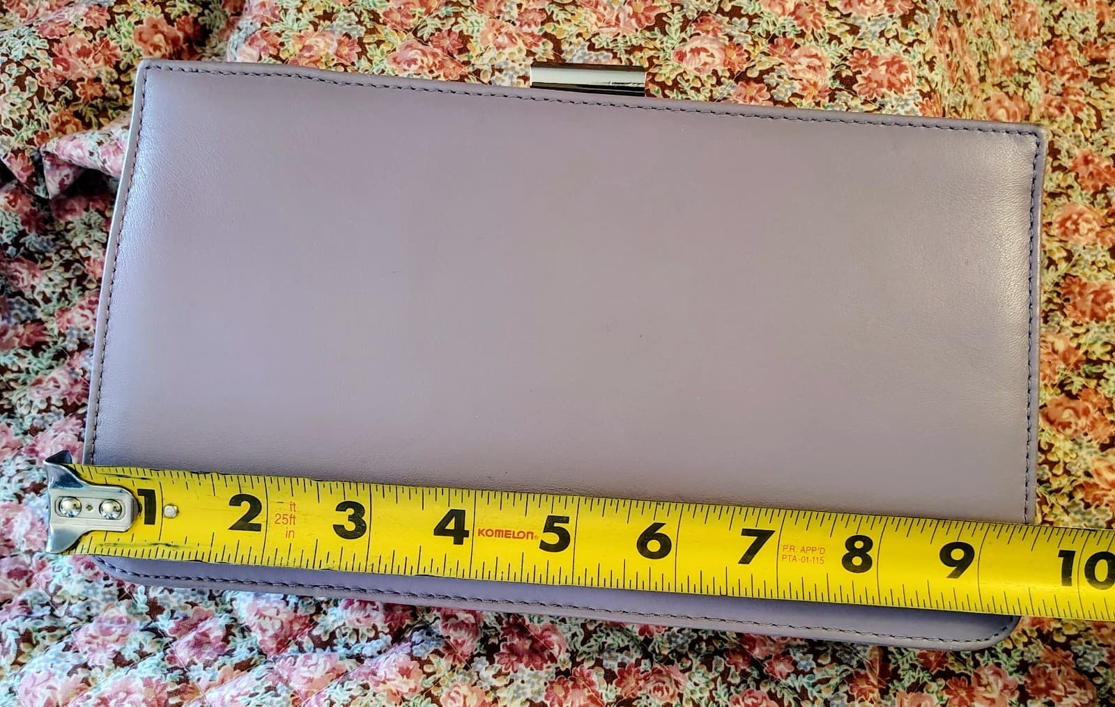 Giani Bernini Lavender Nappa Leather Clutch, Silver Clasp - Thumbnail 9