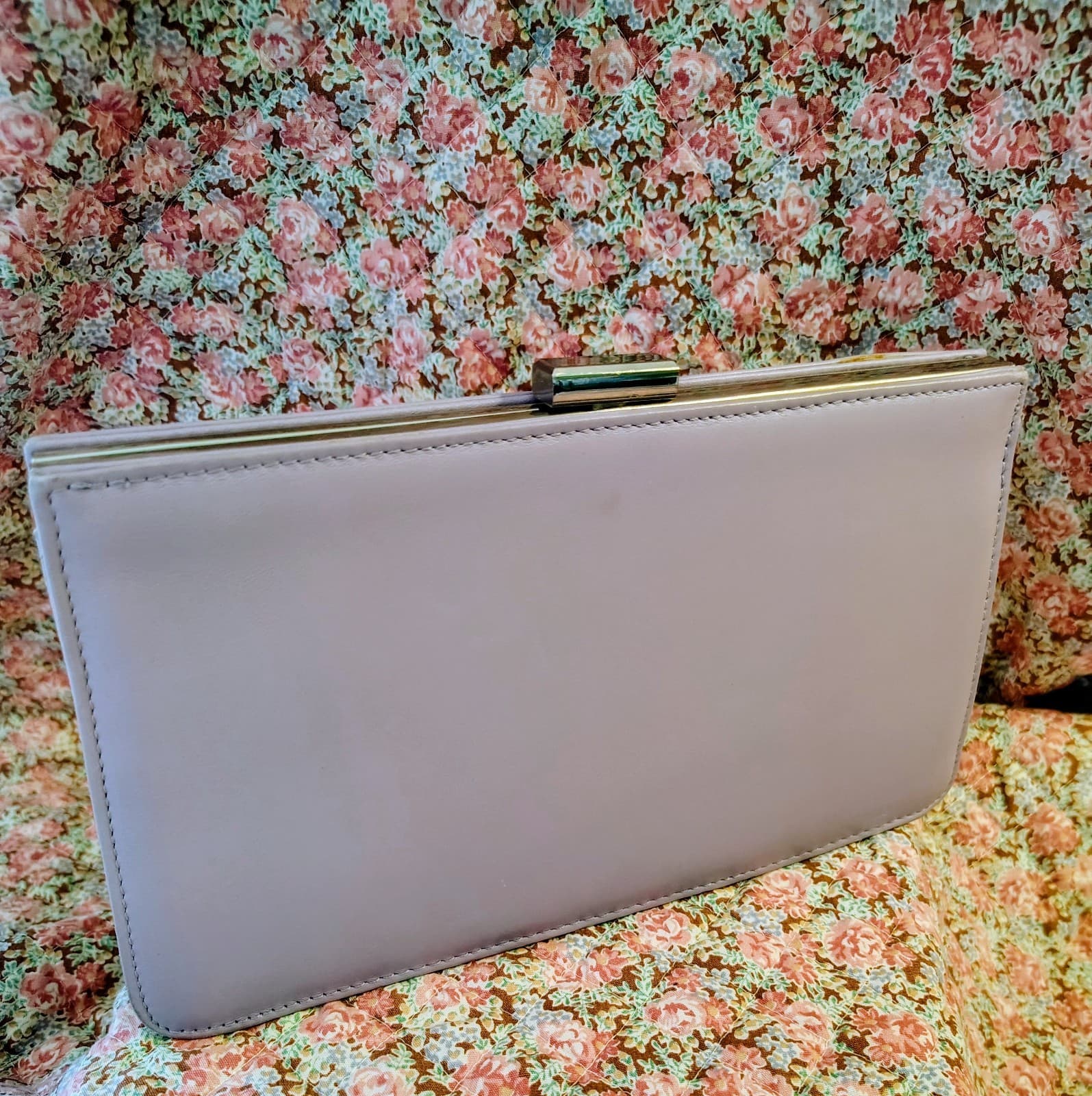 Giani Bernini Lavender Nappa Leather Clutch, Silver Clasp - Thumbnail 14