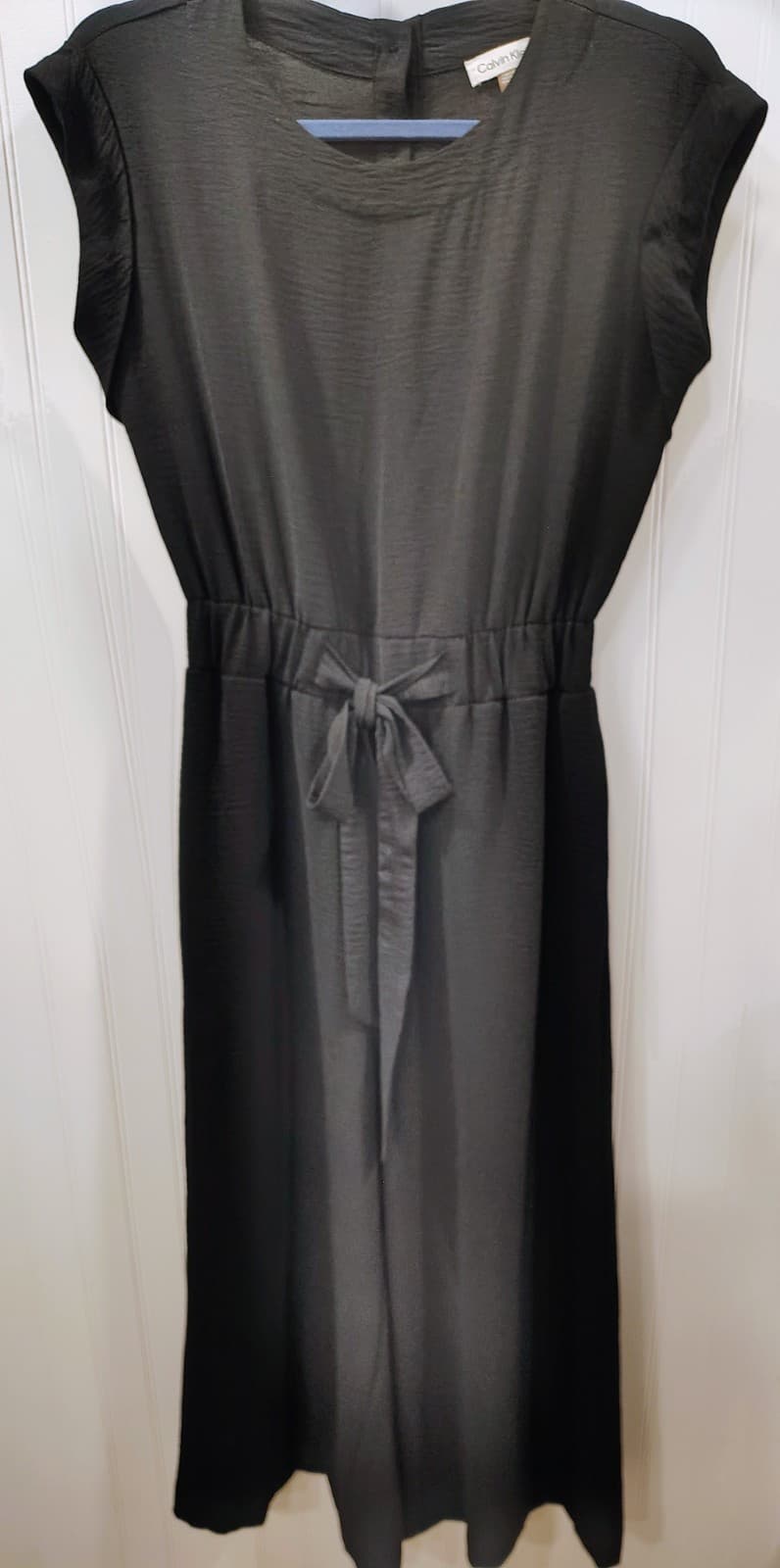 Calvin Klein Black Dress Romper, Pants, Belted Waist, Women's Size 4