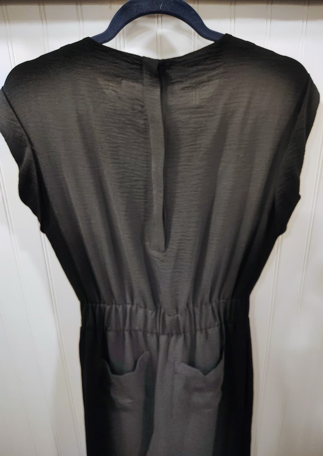 Calvin Klein Black Dress Romper, Pants, Belted Waist, Women's Size 4 - Thumbnail 7