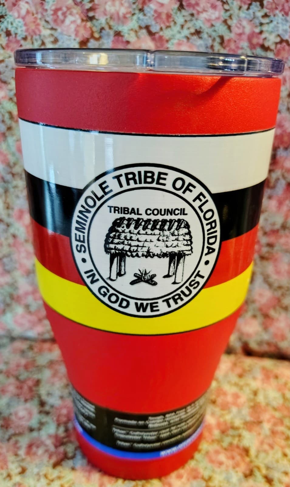 NWT Orca Red 27oz Steel Tumbler Seminole Indian Tribe Of Florida Custom