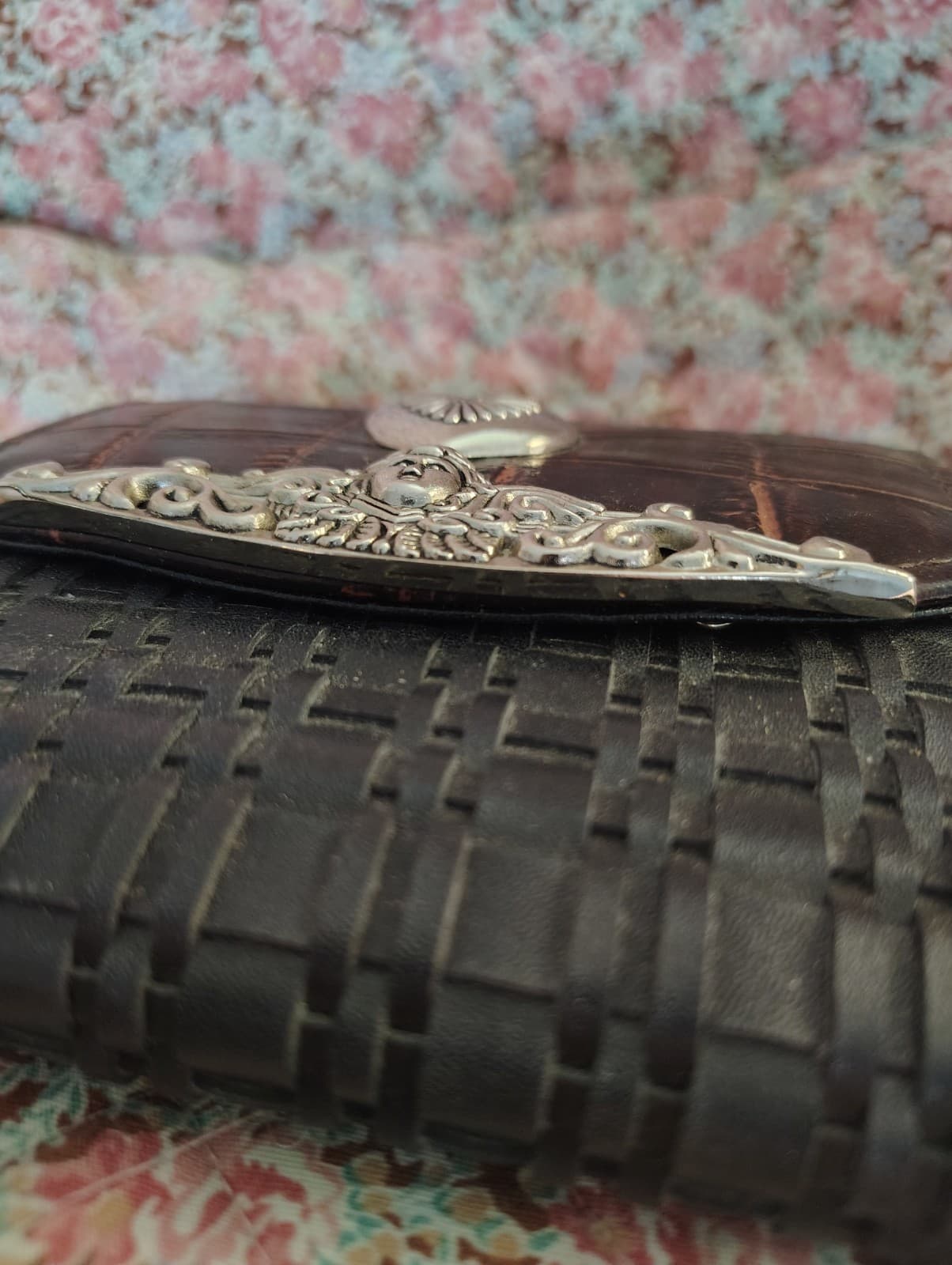 Vintage women's bifold wallet Silver Angel Heart - Thumbnail 5