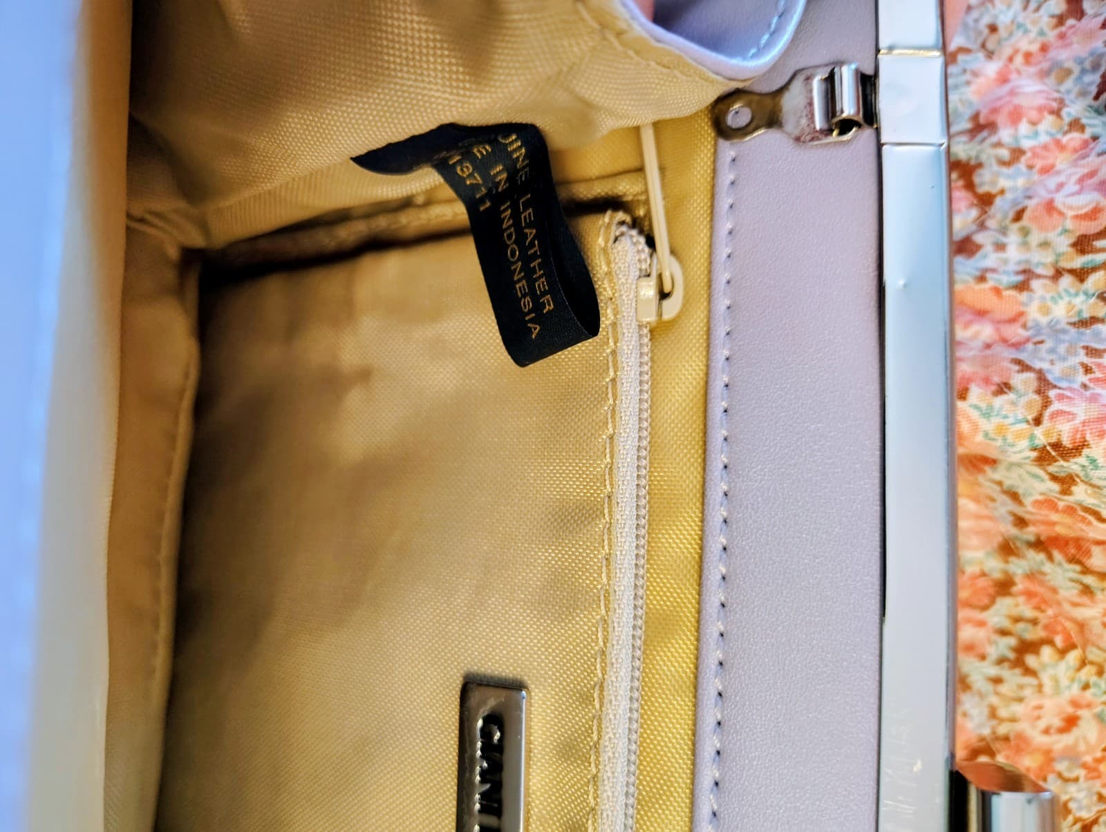 Giani Bernini Lavender Nappa Leather Clutch, Silver Clasp - Thumbnail 8