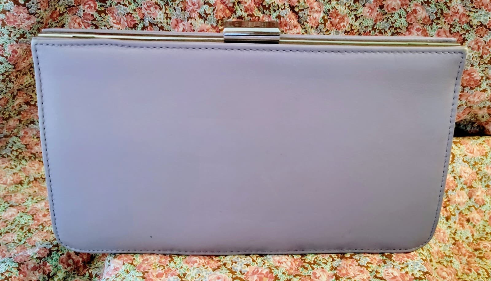 Giani Bernini Lavender Nappa Leather Clutch, Silver Clasp - Thumbnail 16