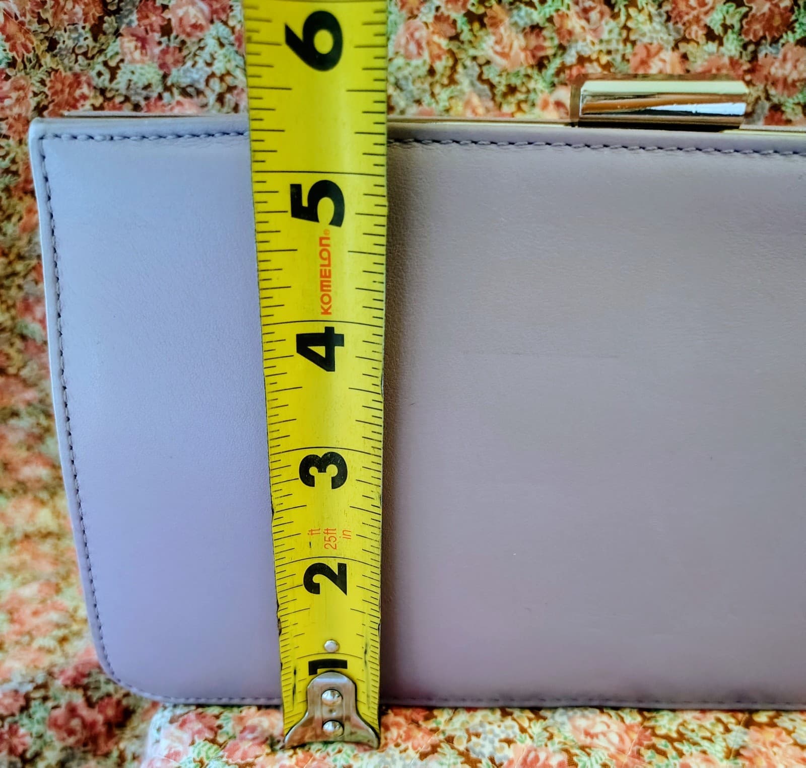 Giani Bernini Lavender Nappa Leather Clutch, Silver Clasp - Thumbnail 10