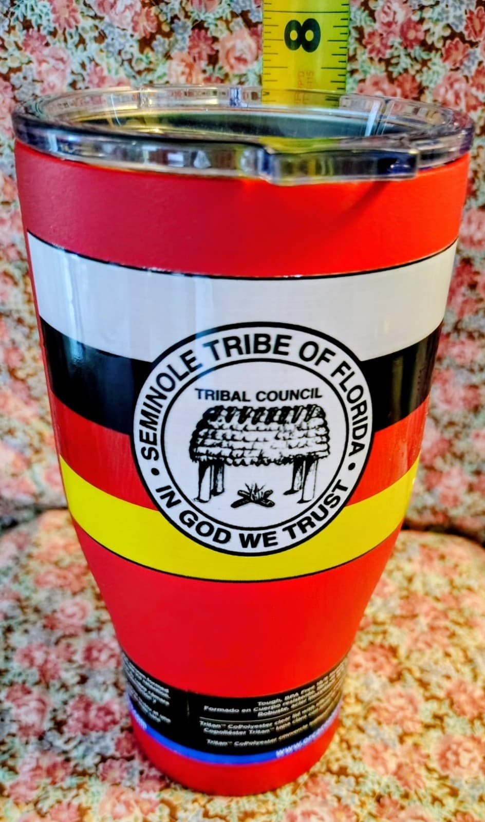 NWT Orca Red 27oz Steel Tumbler Seminole Indian Tribe Of Florida Custom - Thumbnail 7