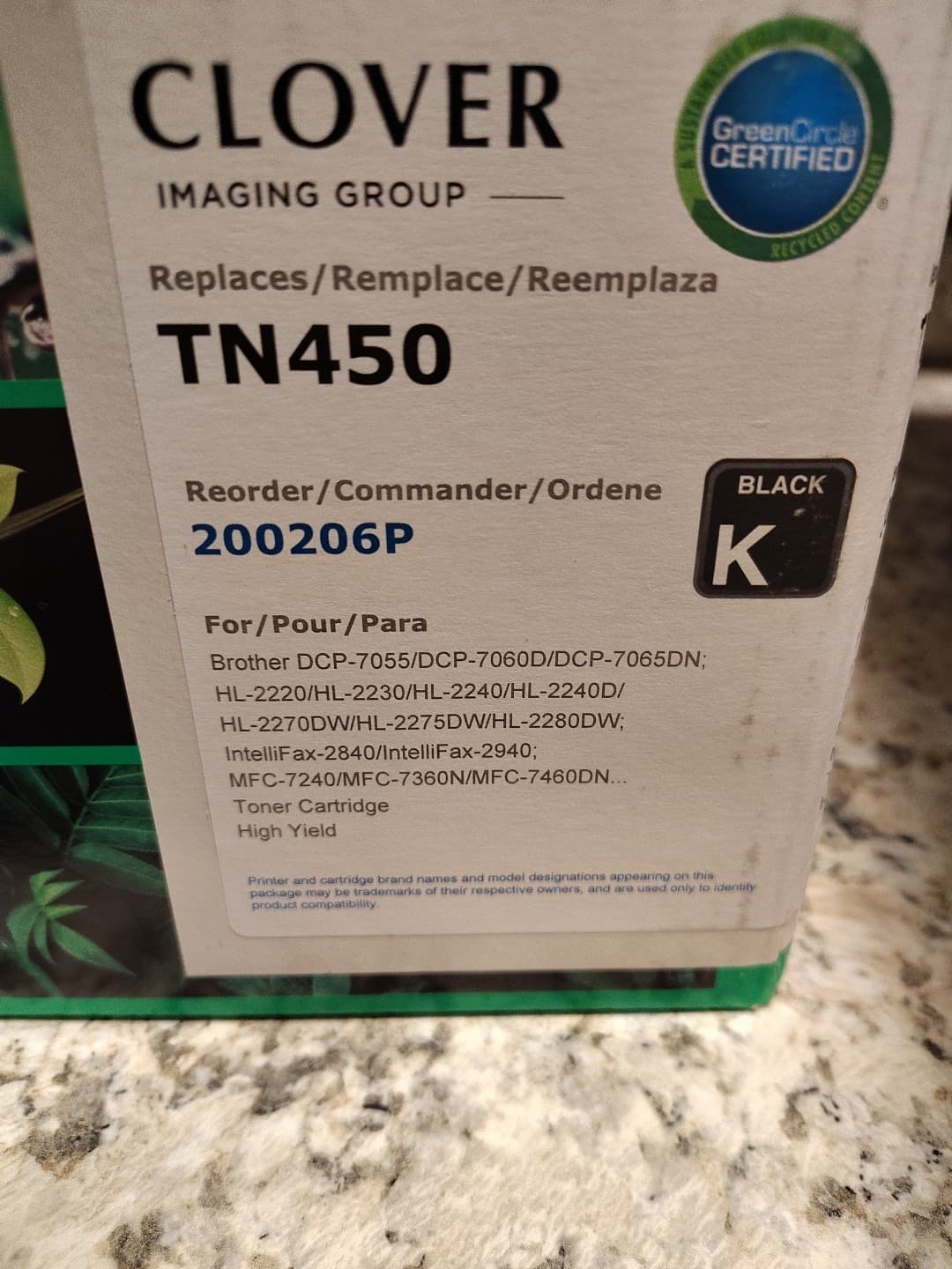 Clover Toner Printer Cartridge Replacement TN450 | Black - Thumbnail 2