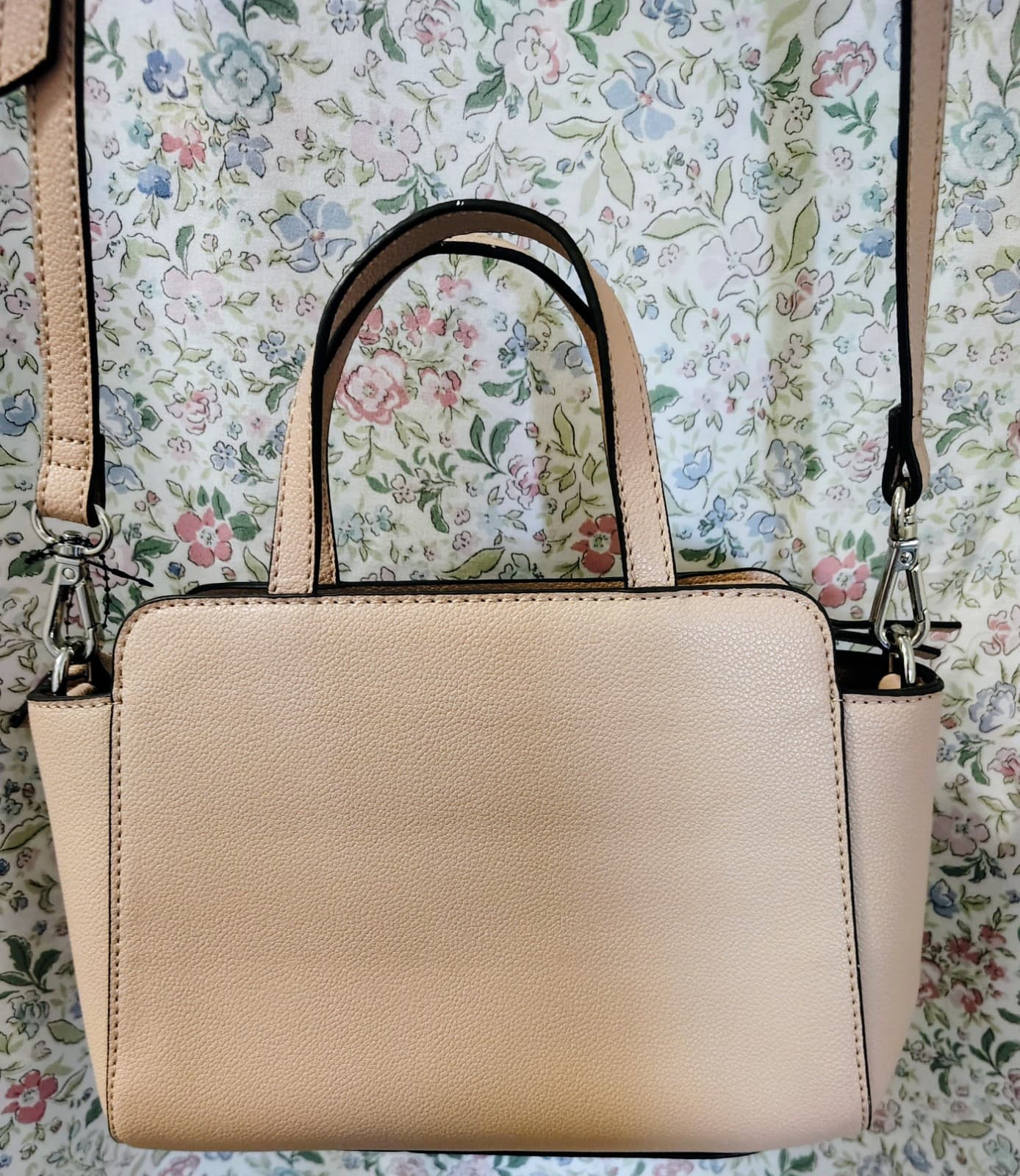 NWOT Nine West Ivory Satchel Top Handle Bag with Bow Accent - Thumbnail 8