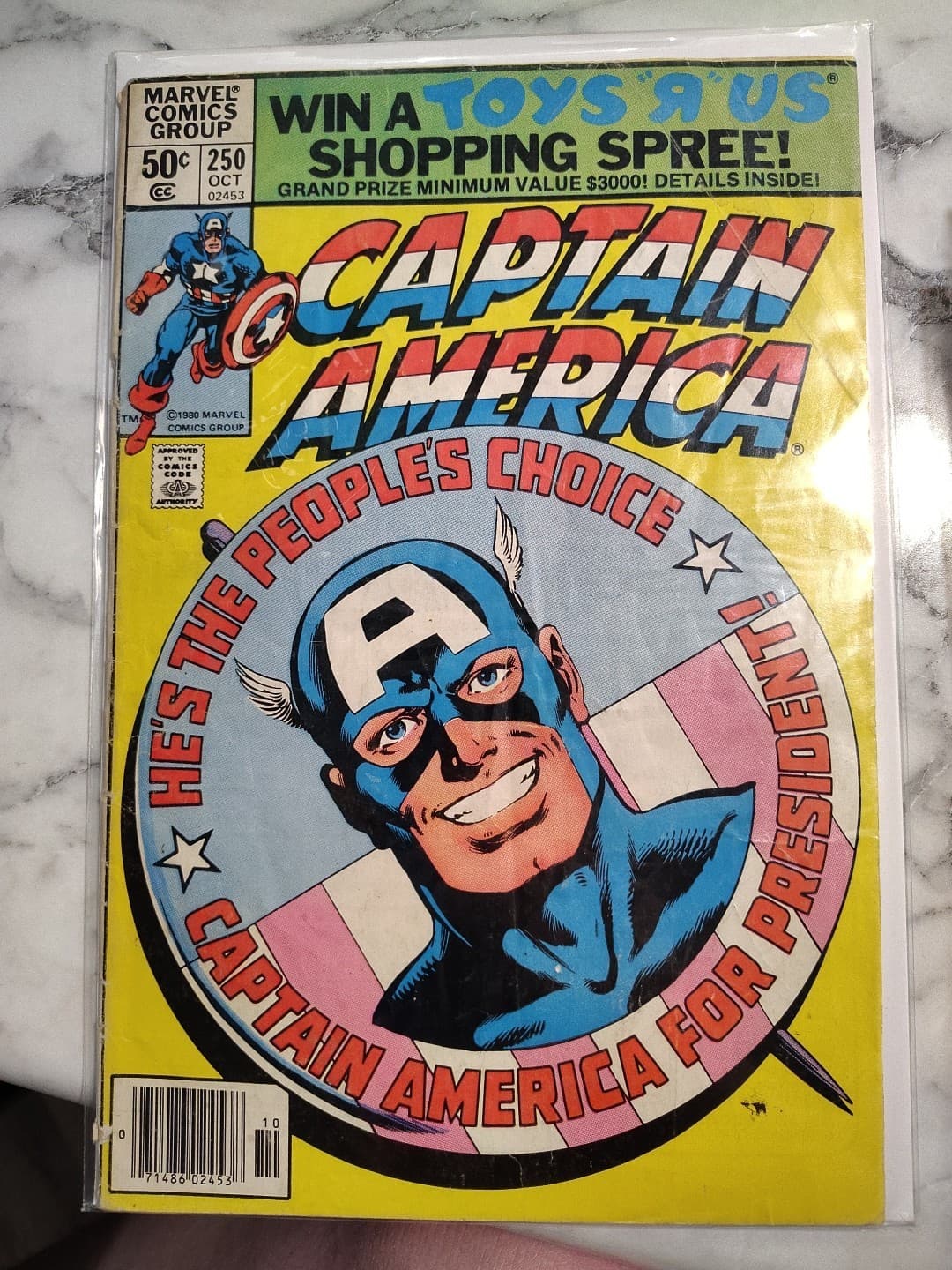 Captain America #250 Newsstand Variant (Marvel Comics October 1980)