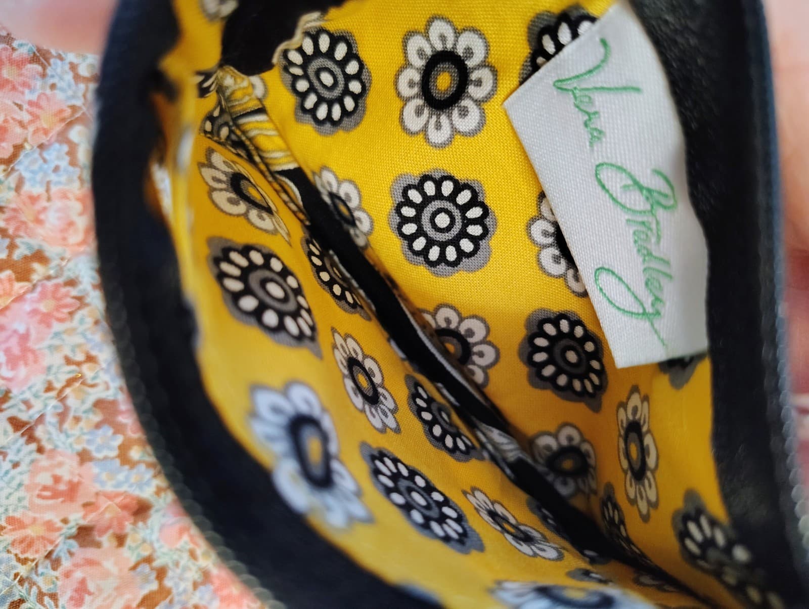 Vera Bradley Yellow Bird Retired Coin Purse Keychain NWOT - Thumbnail 6