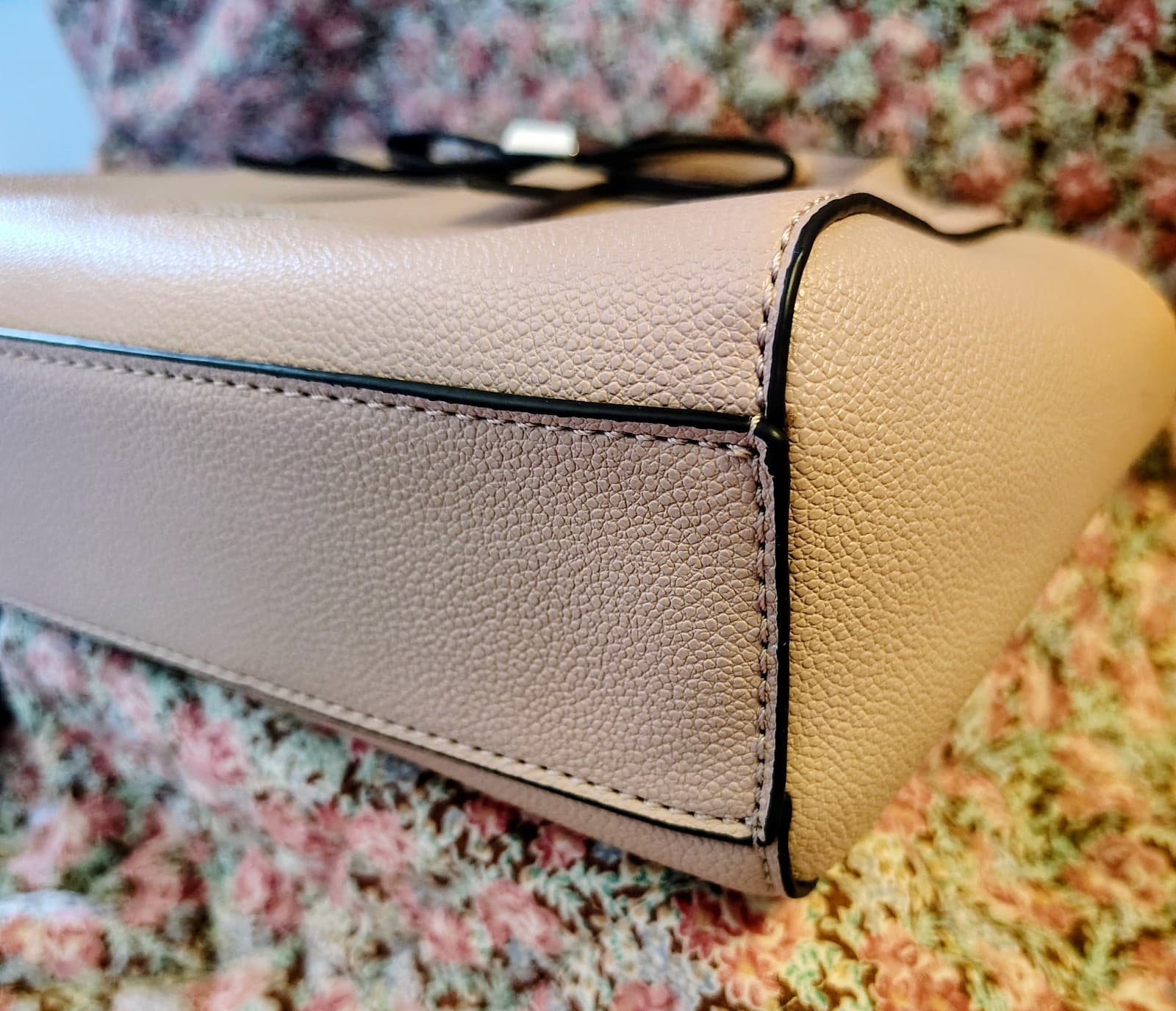 NWOT Nine West Ivory Satchel Top Handle Bag with Bow Accent - Thumbnail 20