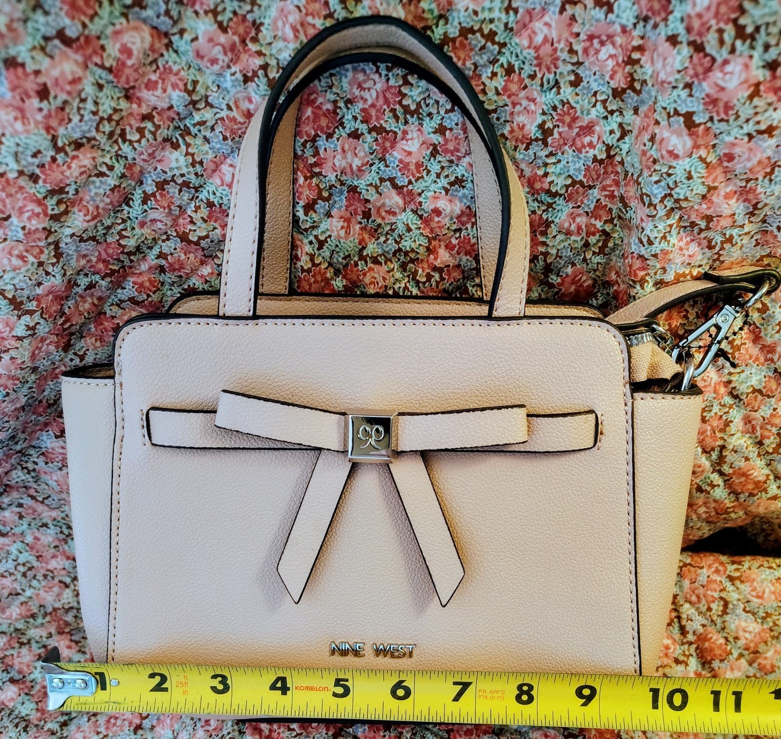 NWOT Nine West Ivory Satchel Top Handle Bag with Bow Accent - Thumbnail 21