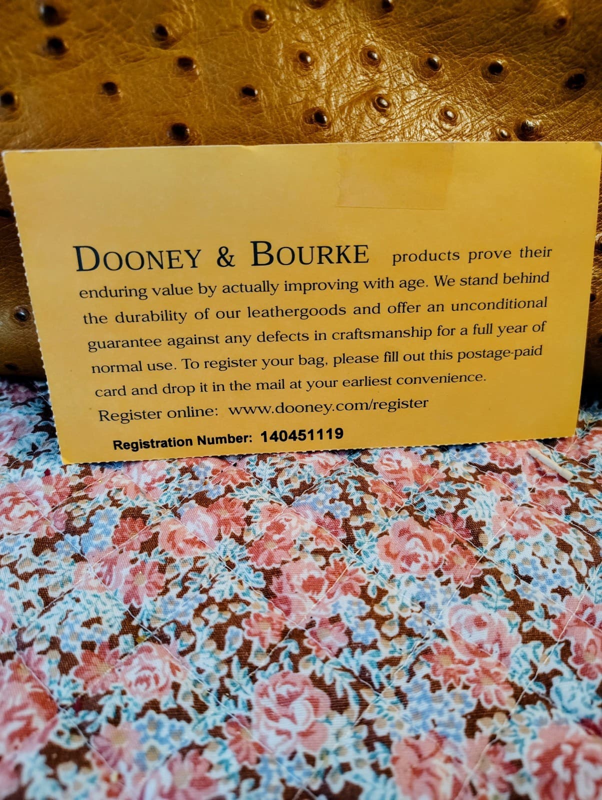 Dooney & Bourke Satchel Caramel Brown Ostrich Embossed Leather - Thumbnail 22