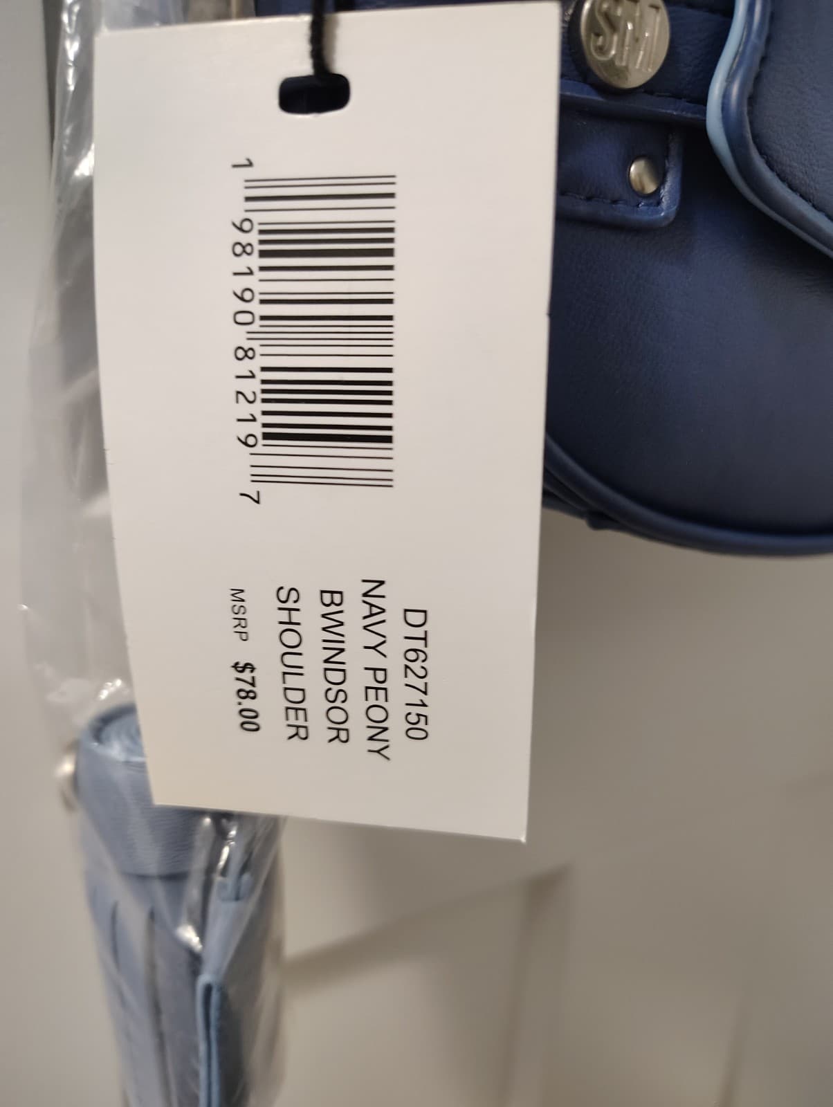 New Steve Madden Navy Peony BWINDSOR Shoulder Bag - Thumbnail 5