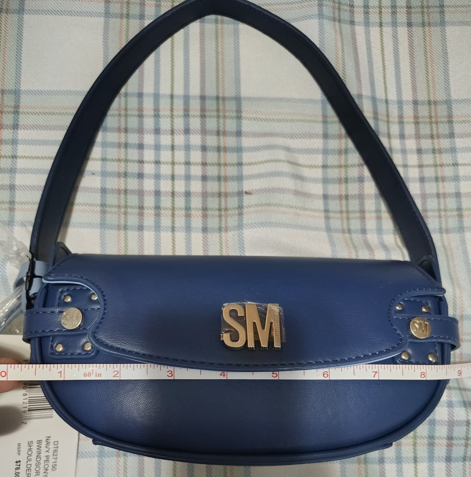 New Steve Madden Navy Peony BWINDSOR Shoulder Bag - Thumbnail 16