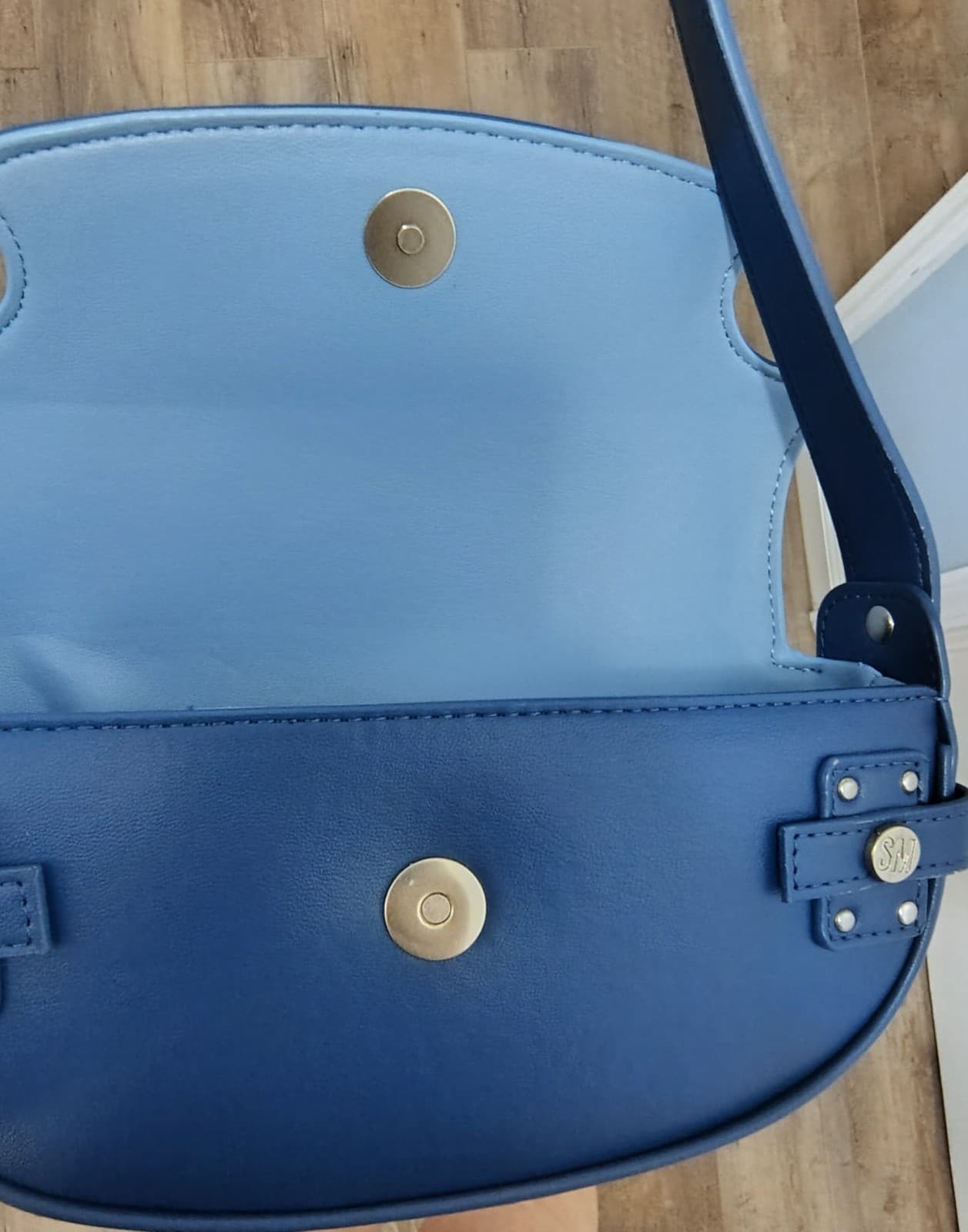 New Steve Madden Navy Peony BWINDSOR Shoulder Bag - Thumbnail 15