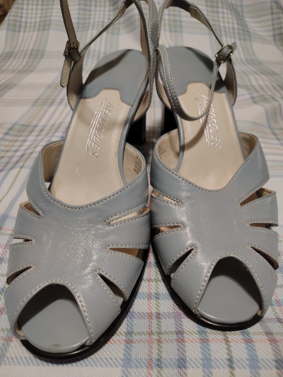 Aerosoles Heels Light Blue Leather Size 8 - Thumbnail 5
