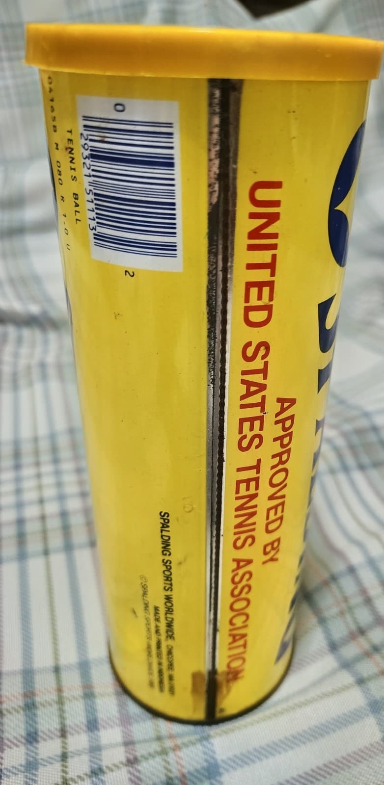 Vintage Tennis Balls SPALDING Tin Can 3 Balls in Cans YELLOW USTA - Thumbnail 3