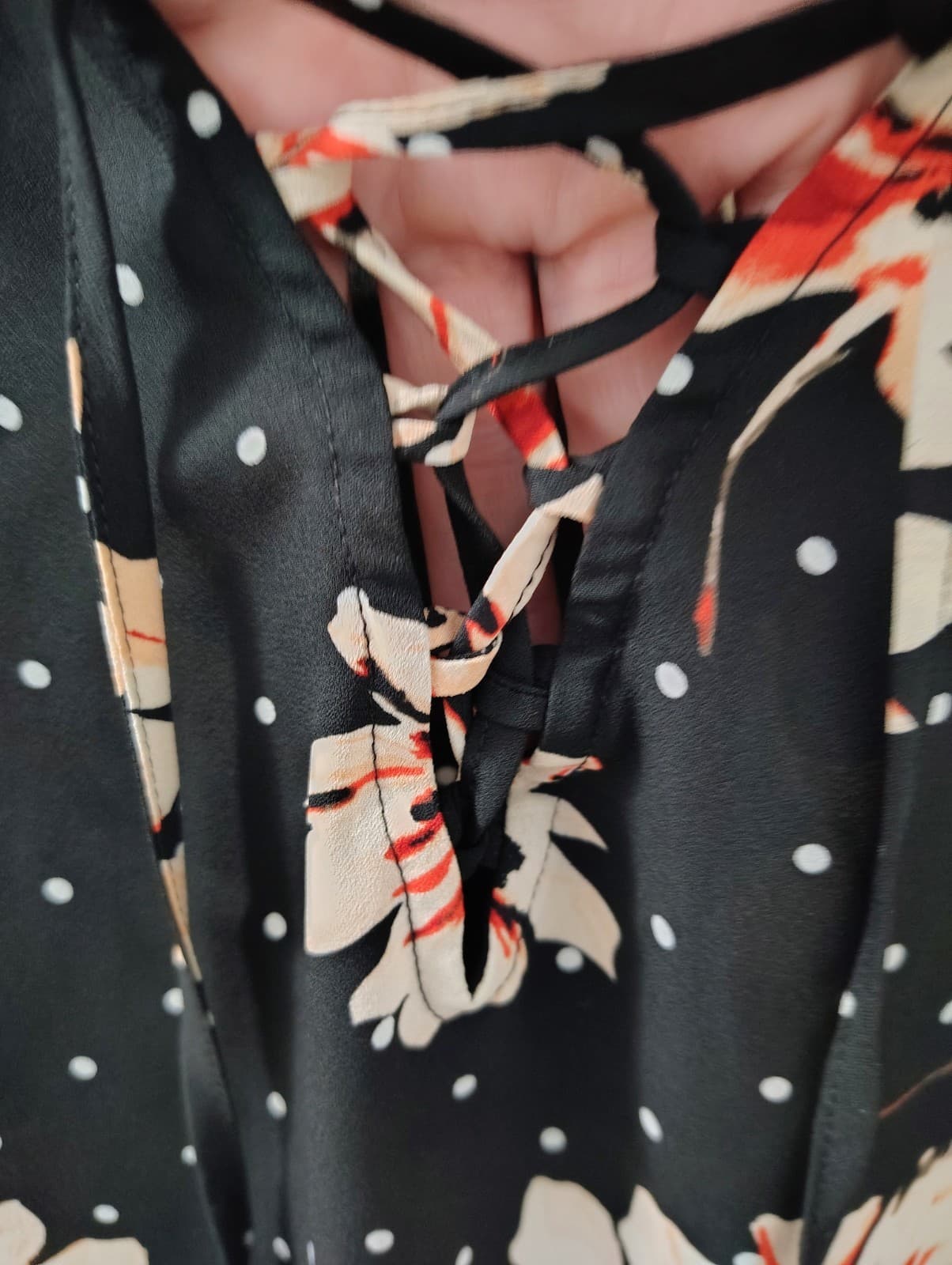 Maurices Women's Blouse Black Floral 2X - Thumbnail 2