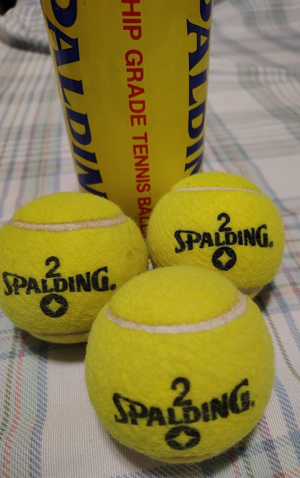 Vintage Tennis Balls SPALDING Tin Can 3 Balls in Cans YELLOW USTA - Thumbnail 7