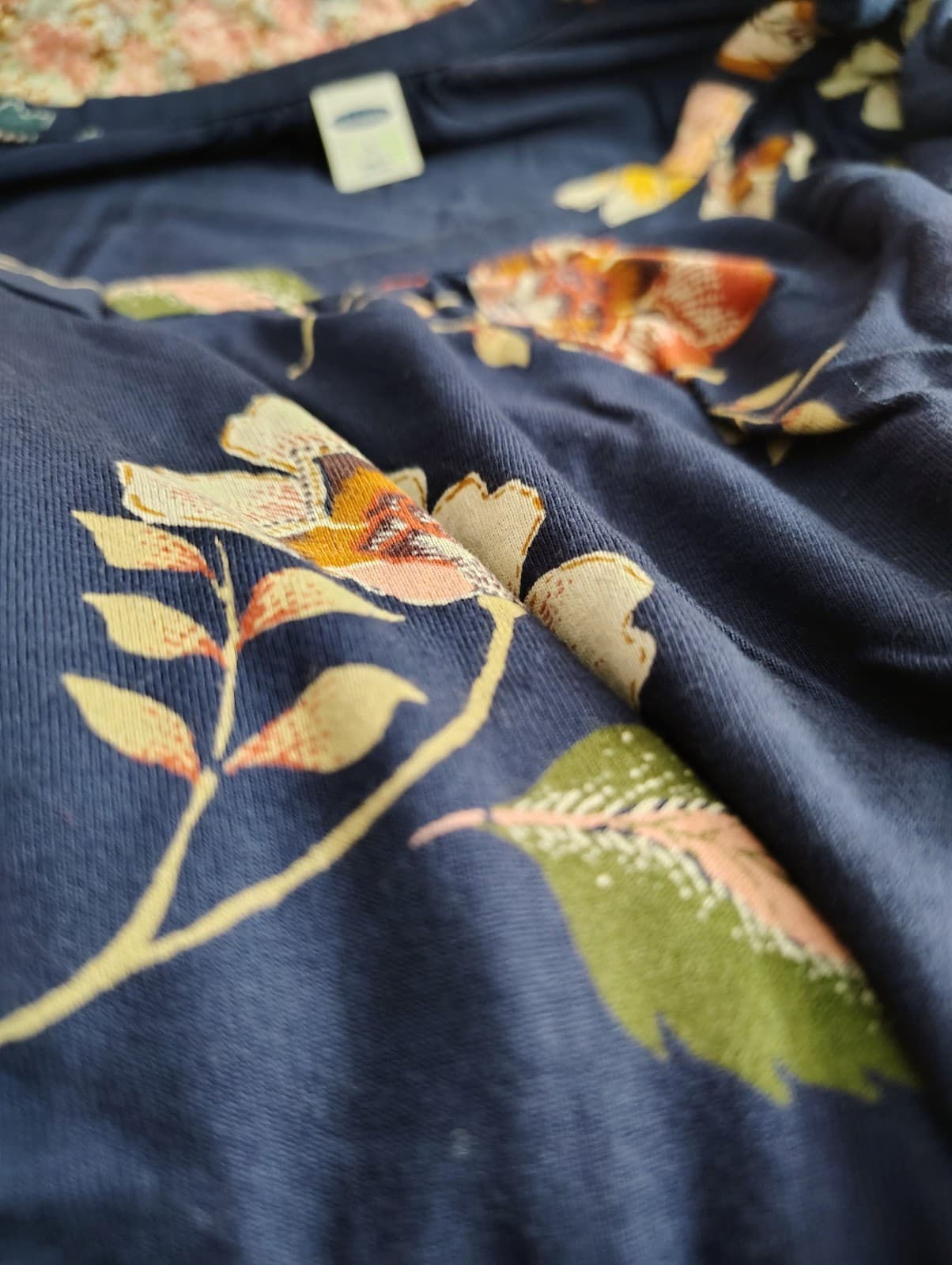 Old Navy Blouse Top Navy Blue Floral - Thumbnail 5