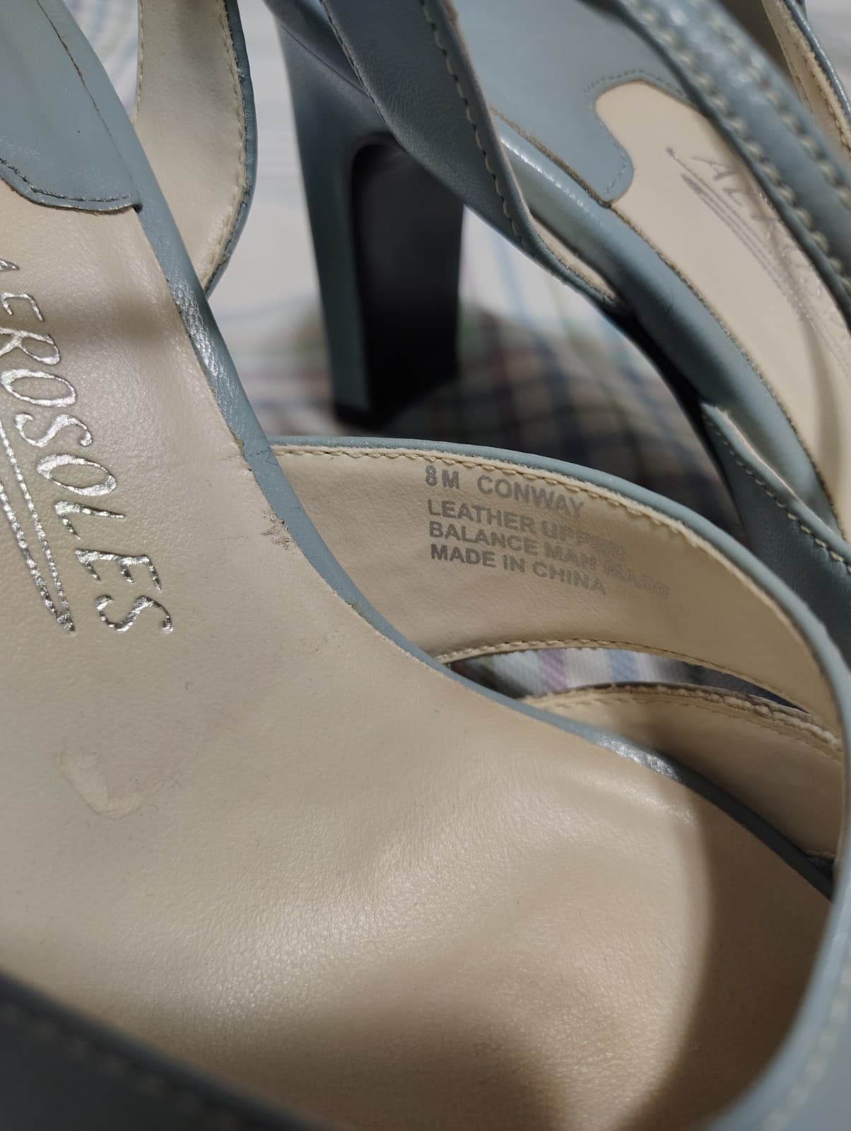 Aerosoles Heels Light Blue Leather Size 8 - Thumbnail 2