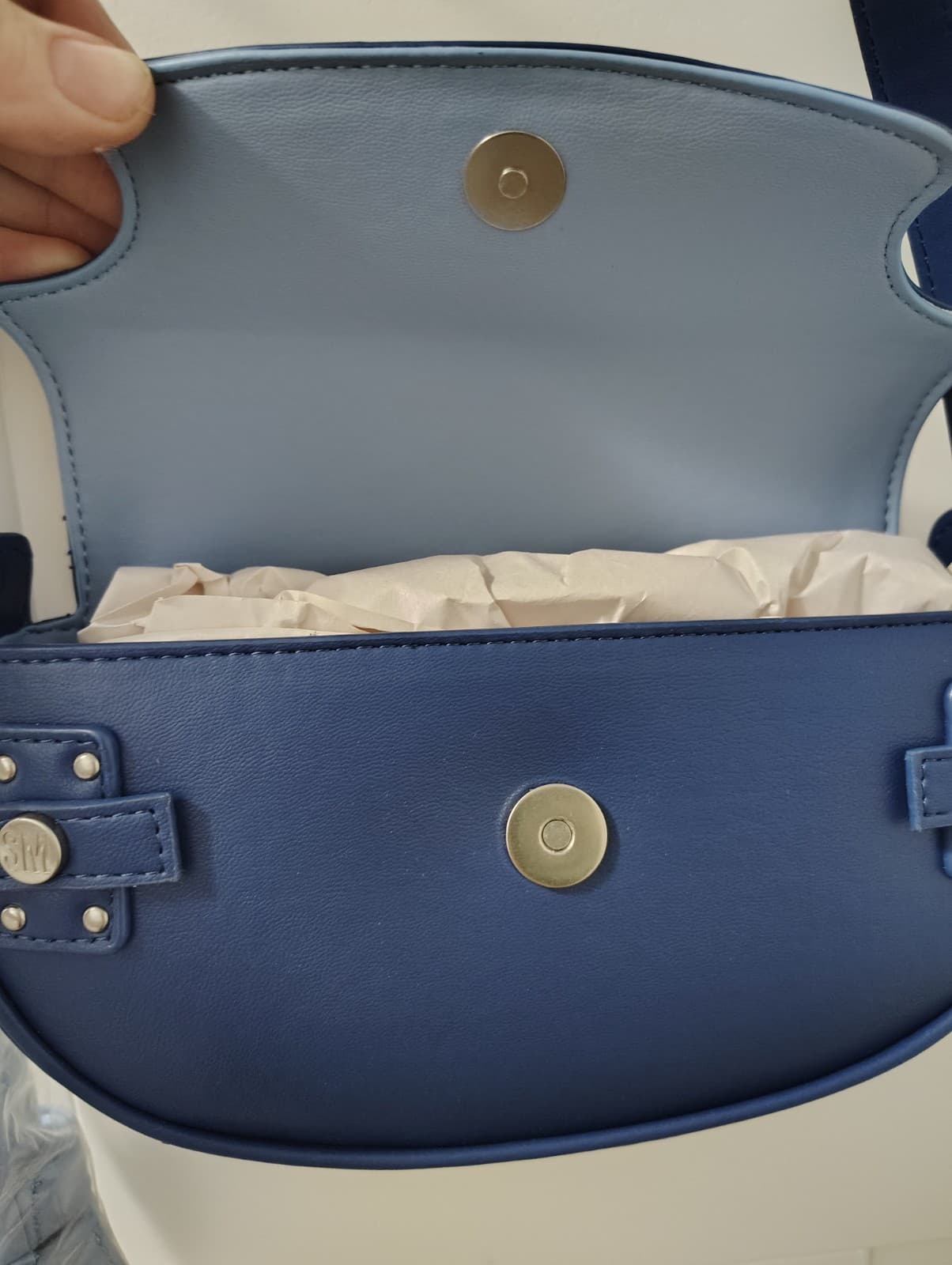 New Steve Madden Navy Peony BWINDSOR Shoulder Bag - Thumbnail 7