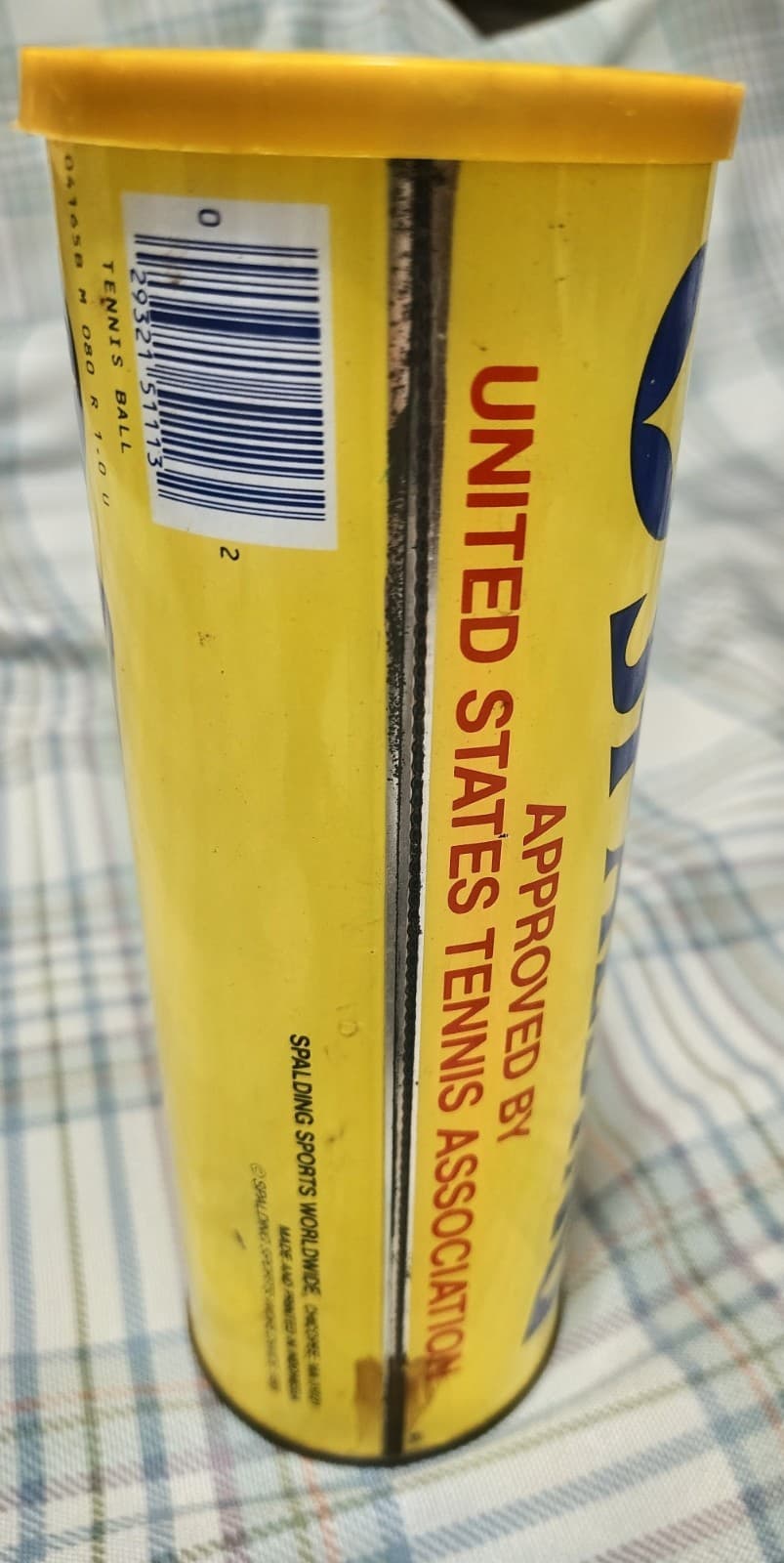 Vintage Tennis Balls SPALDING Tin Can 3 Balls in Cans YELLOW USTA - Thumbnail 2